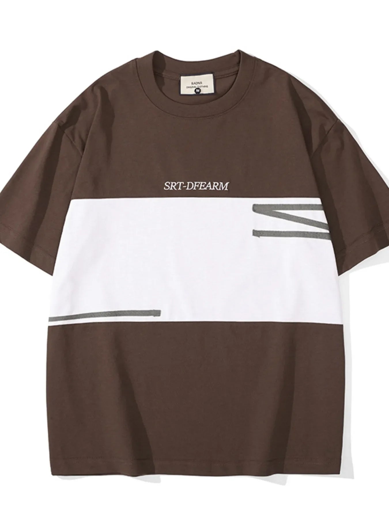 Men's Plus Size Color Block Casual T-Shirt