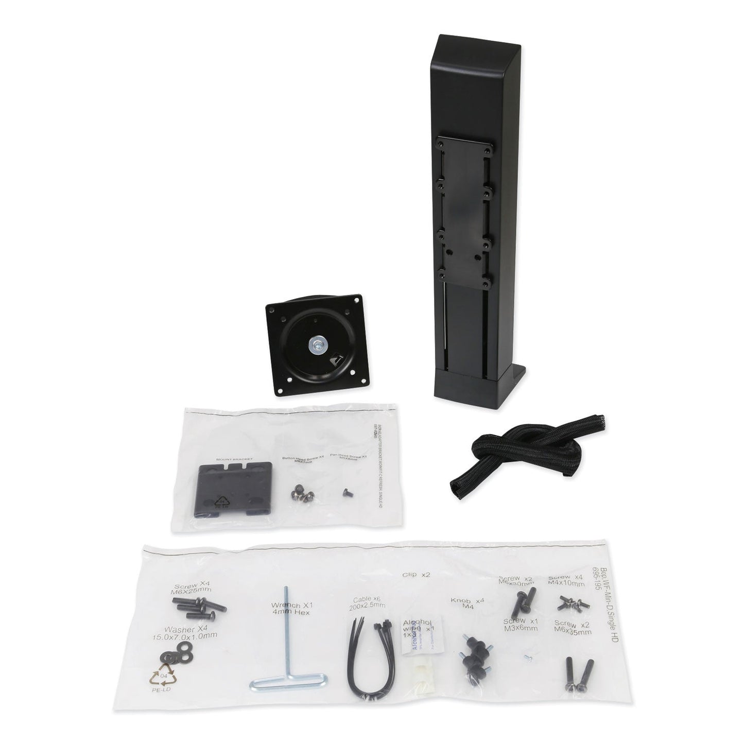 WorkFit Monitor Riser, For 24" Monitors, 30 Degree Tilt, Black, Supports 16 lb
