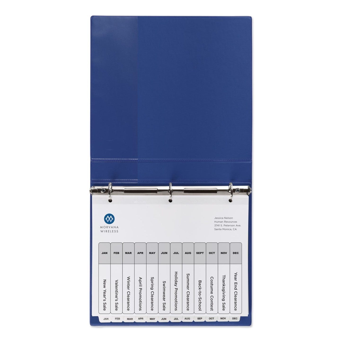 Avery Customizable TOC Ready Index Black and White Dividers, 12-Tab, Jan. to Dec., 11 x 8.5, 1 Set