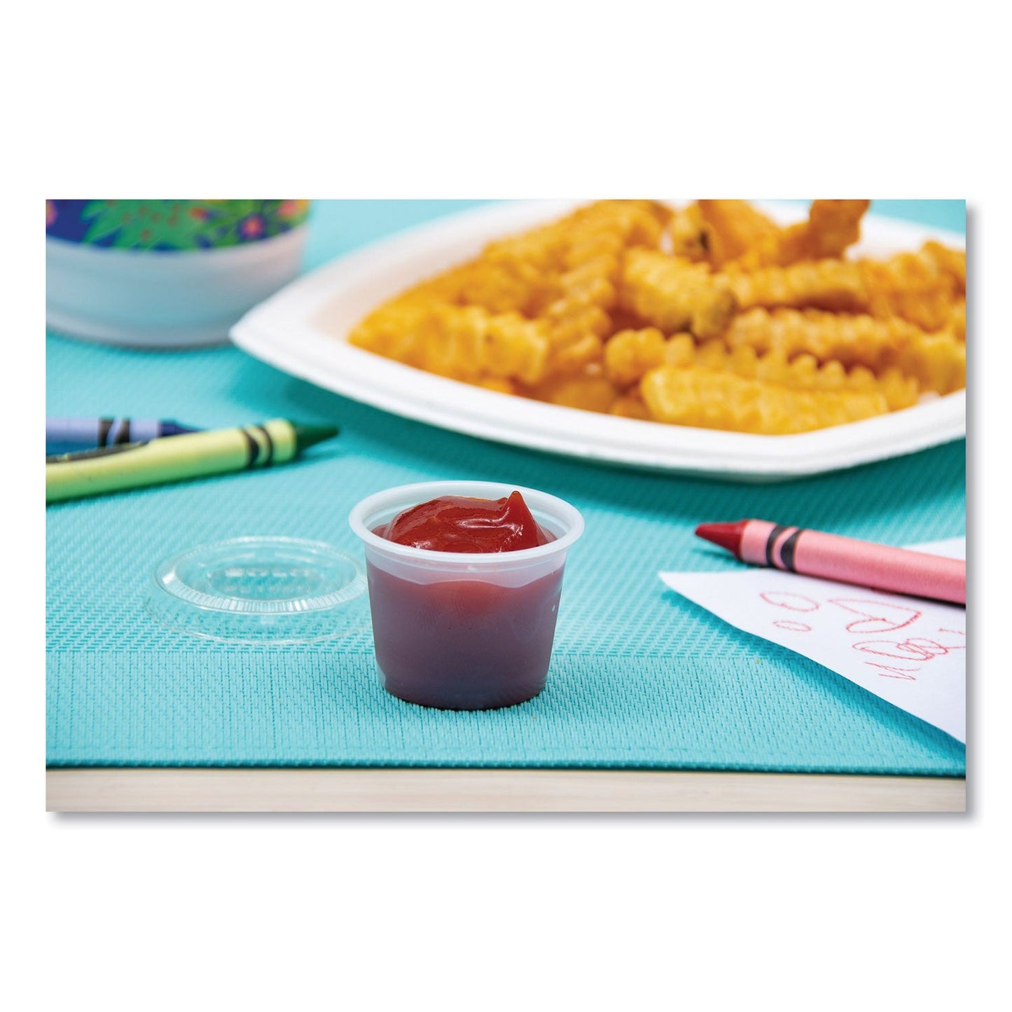 Dart Polystyrene Portion Cups, 1 oz, Translucent, 2,500/Carton