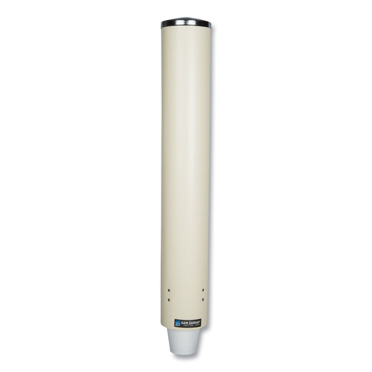 San Jamar Foam Cup Dispenser with Removable Cap, For 4 oz to 10 oz Cups, Sand