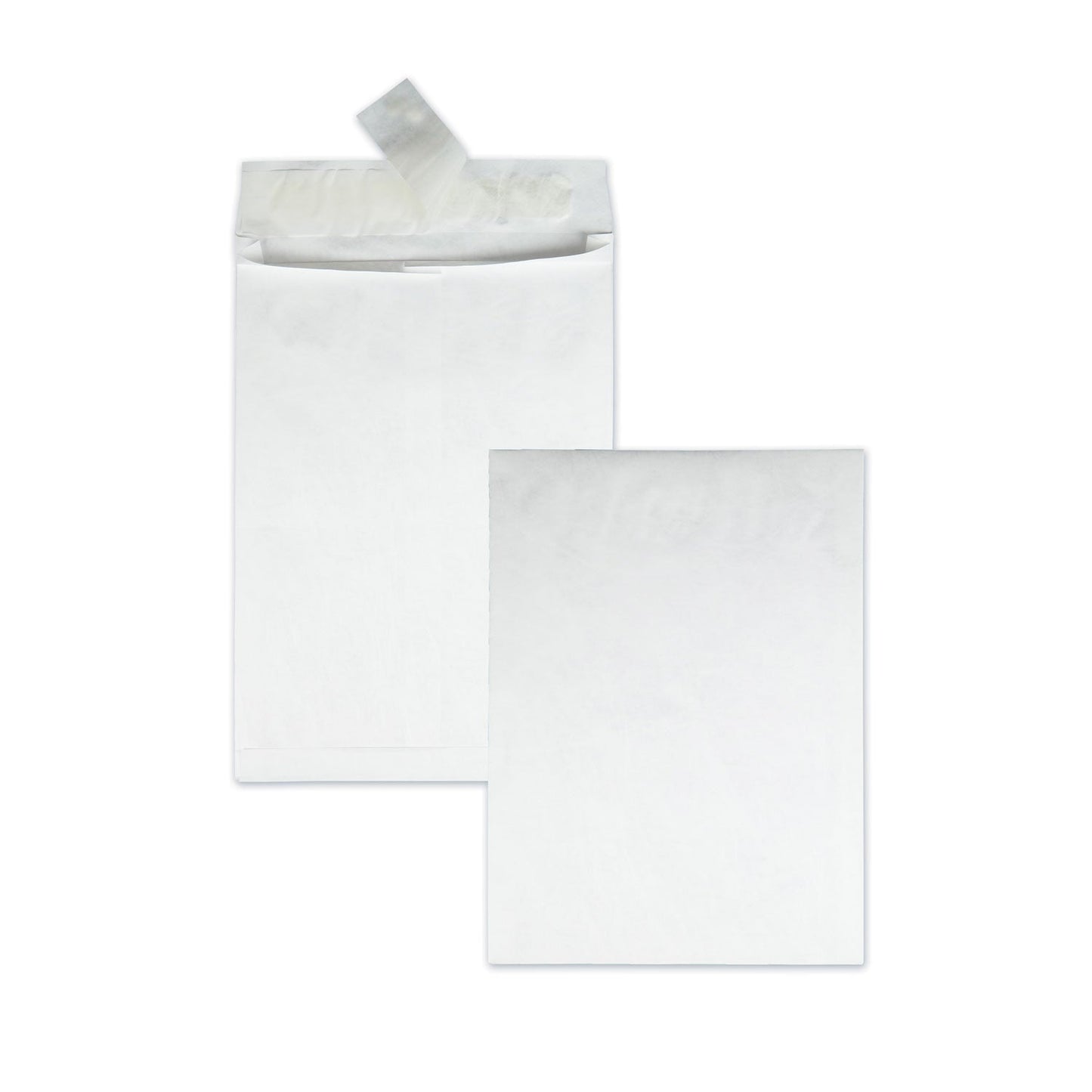 Survivor Heavyweight 18 lb Tyvek Open End Expansion Mailers, #13 1/2, Square Flap, Redi-Strip Adhesive Closure, 10 x 13, White, 100/CT
