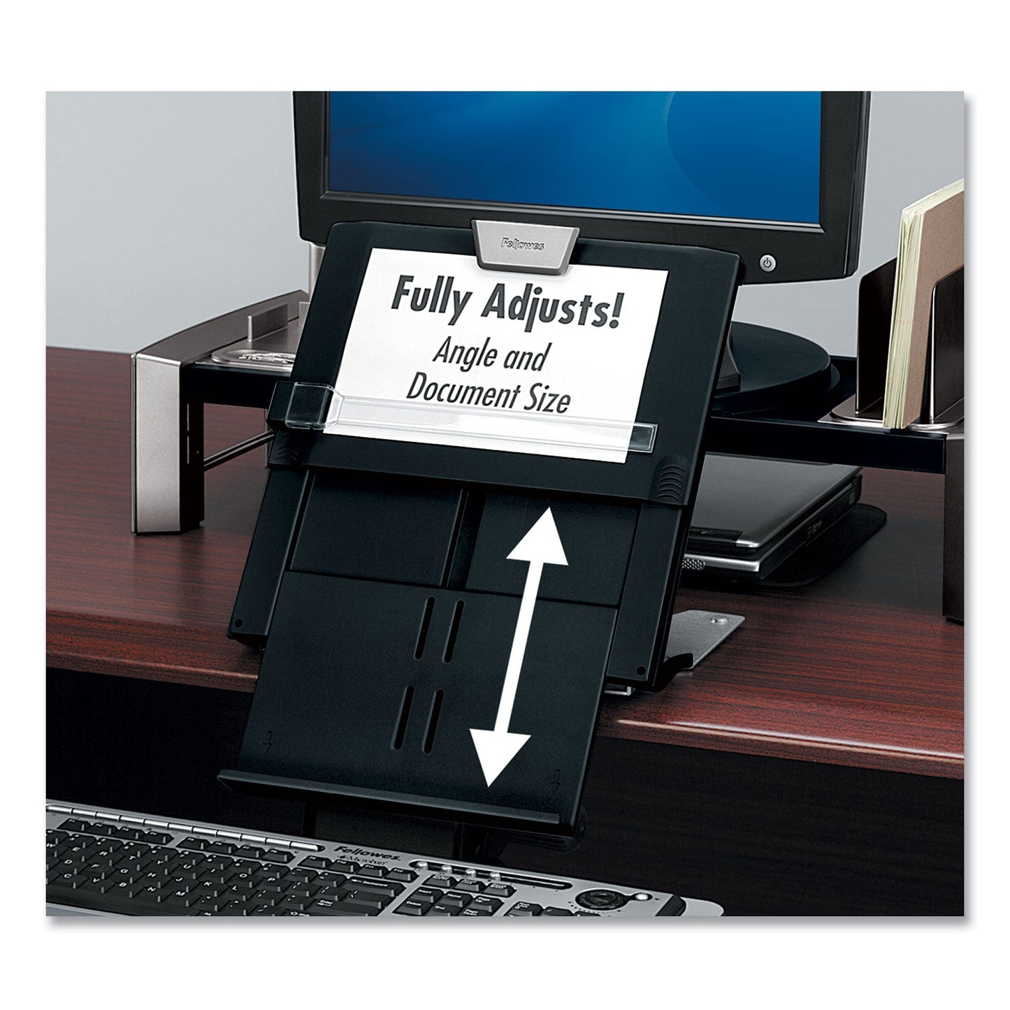 Fellowes Professional Series Document Holder, 250 Sheet Capacity, Plastic, Black