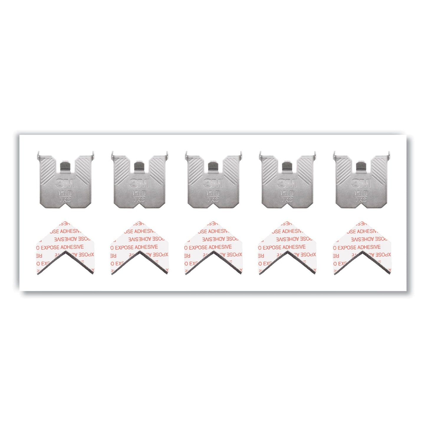 3M Claw Drywall Picture Hanger, Holds 15 lbs, 5 Hooks and 5 Spot Markers, Stainless Steel
