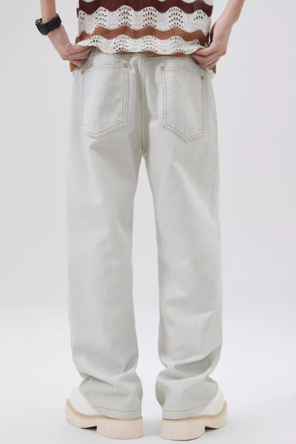 Men's Full Size Light Wash Relaxed Fit Jeans Plus Size