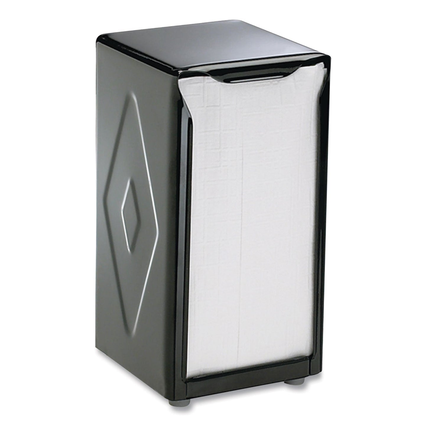 San Jamar Tabletop Napkin Dispenser, Tall Fold, 3.75 x 4 x 7.5, Capacity: 150, Black