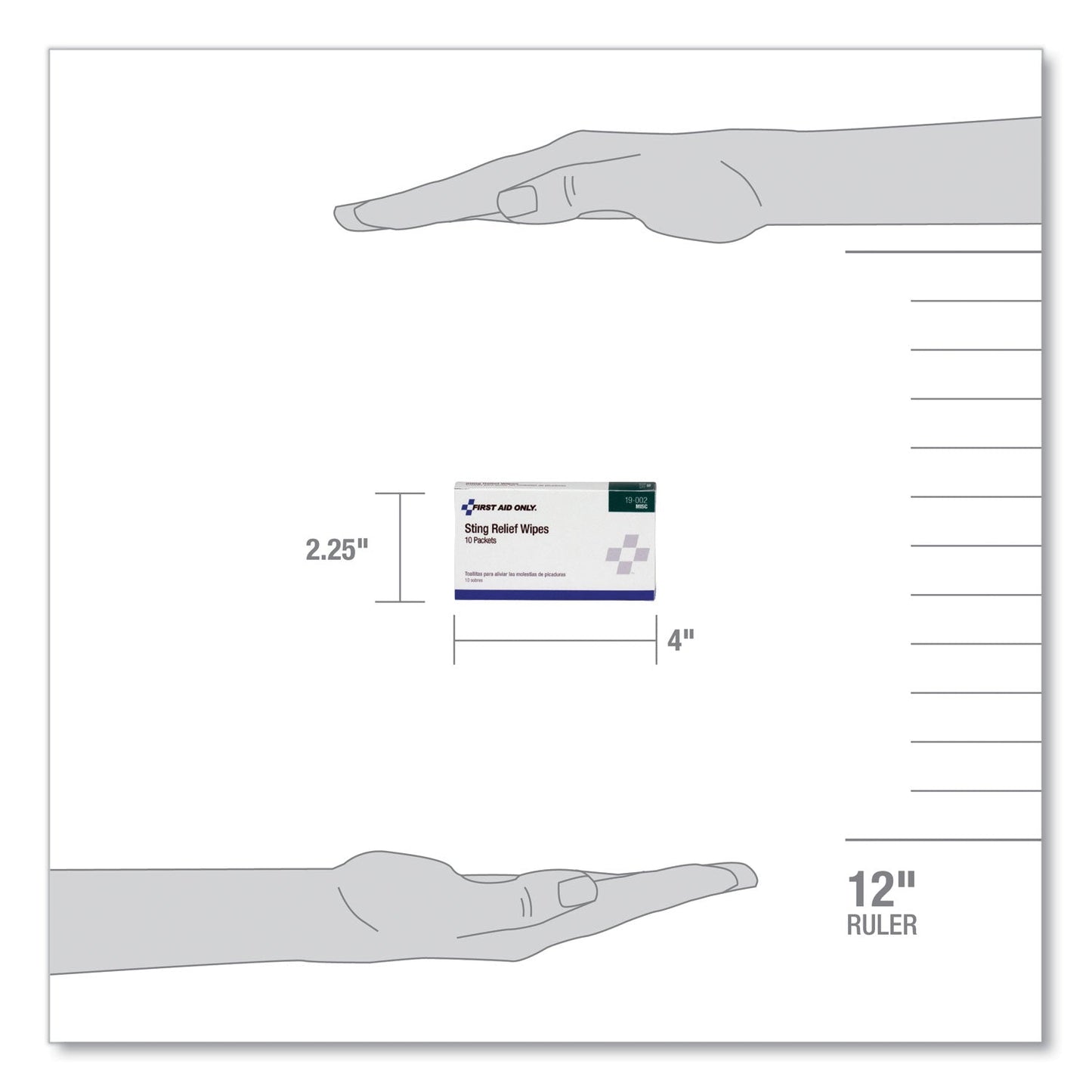 PhysiciansCare First Aid Sting Relief Pads, 10/Box