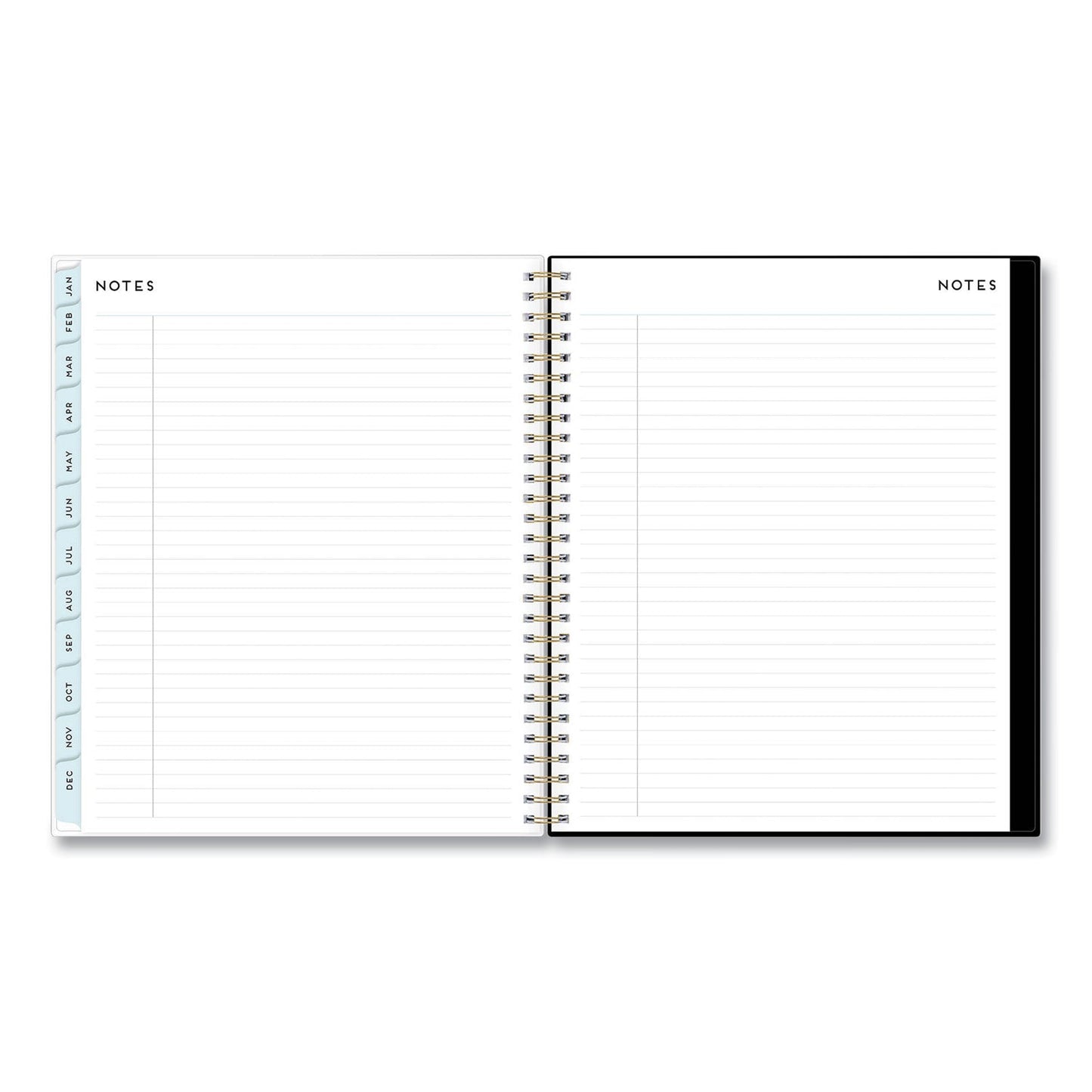 Blue Sky Baccara Dark Monthly Planner, Baccara Dark Floral Artwork, 10 x 8, Gray/Black/Gold Cover, 2023