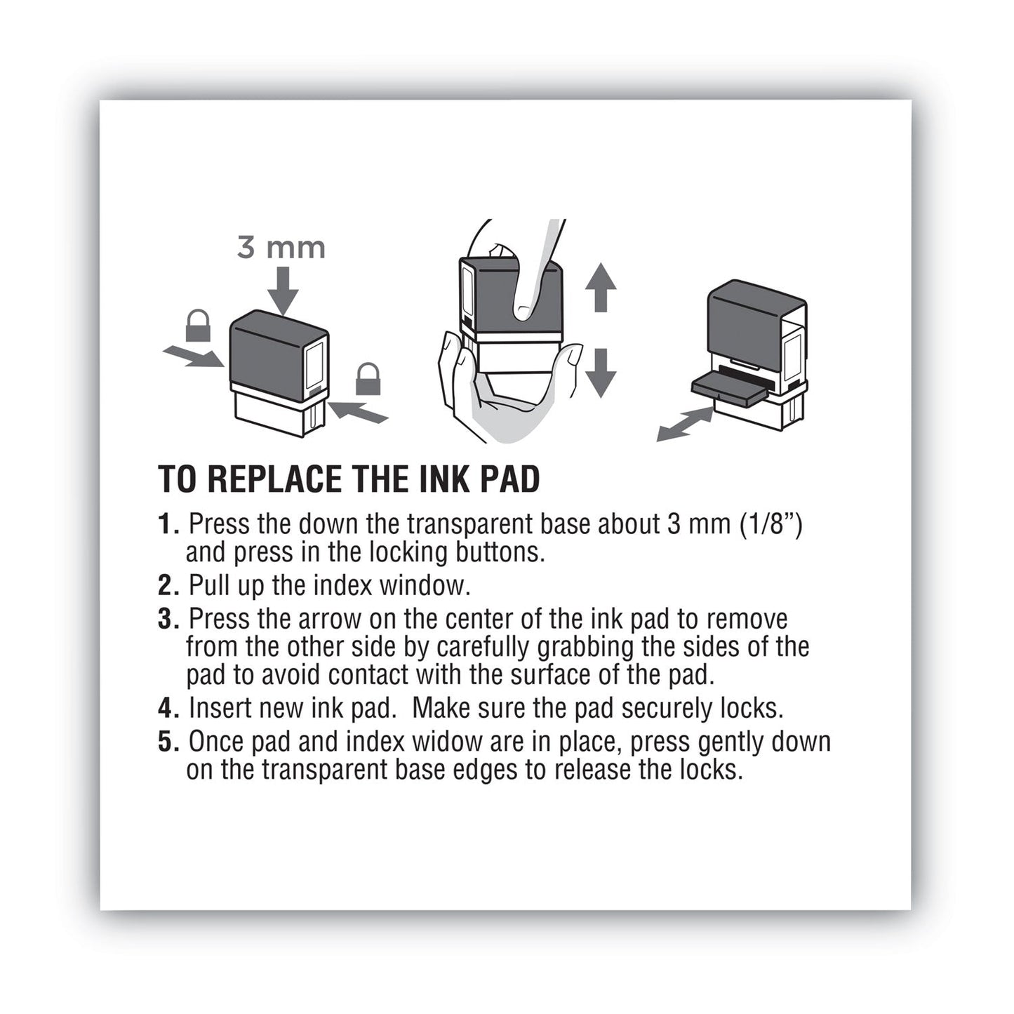 COSCO 2000PLUS Replacement Ink Pad for 2000PLUS 1SI40PGL and 1SI40P, 2.38" x 0.25", Black