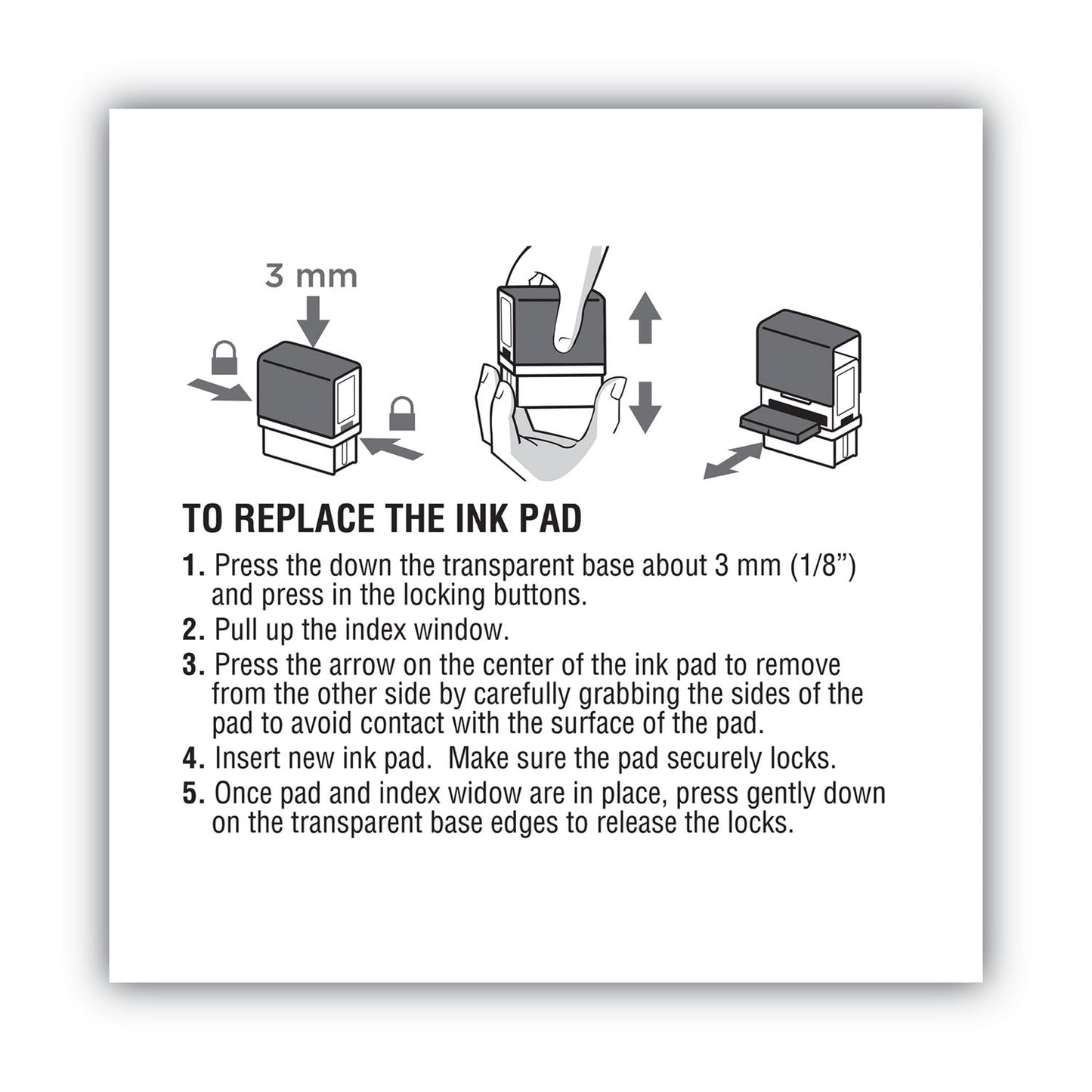 COSCO 2000PLUS Replacement Ink Pad for 2000PLUS 1SI40PGL and 1SI40P, 2.38" x 0.25", Blue