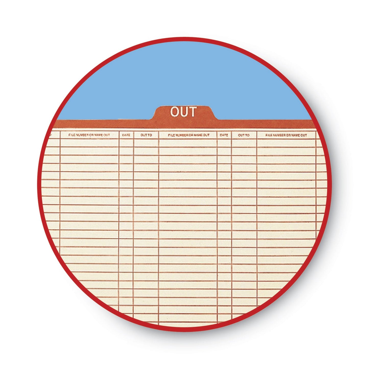 Smead Manila Out Guides, Printed Form Style, 1/5-Cut Top Tab, Out, 8.5 x 11, Manila, 100/Box
