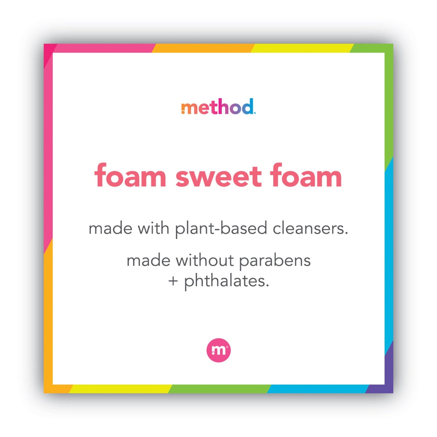 Method Foaming Hand Wash, Pink Grapefruit, 10 oz Pump Bottle