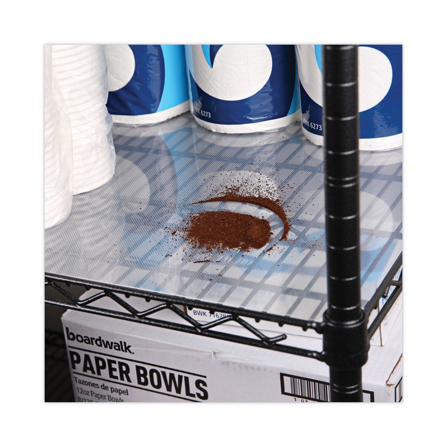 Alera Shelf Liners For Wire Shelving, Clear Plastic, 36w x 24d, 4/Pack
