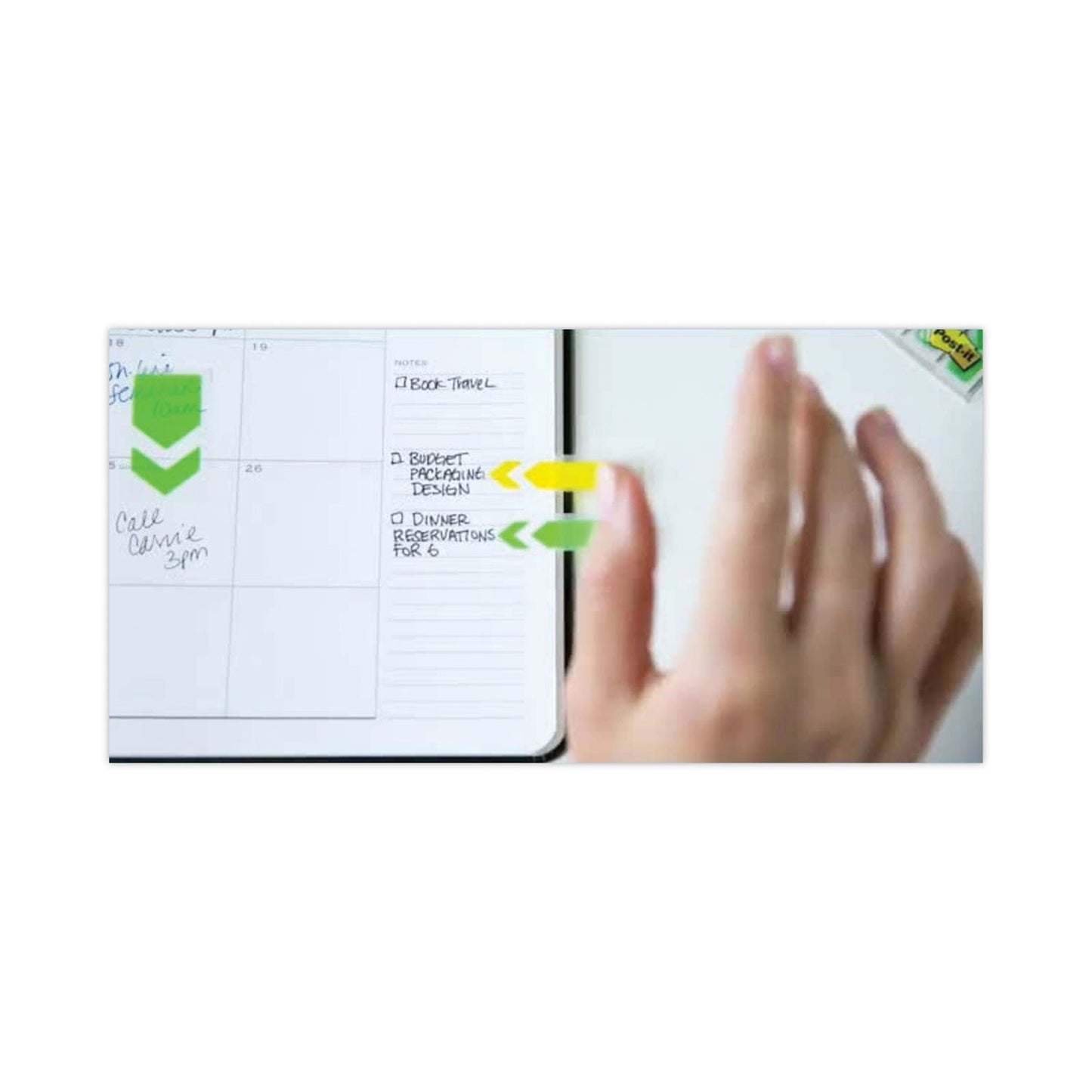 Post-it Page Flags in Desk Grip Dispenser, 1 x 1.75, Blue, 200/Dispenser
