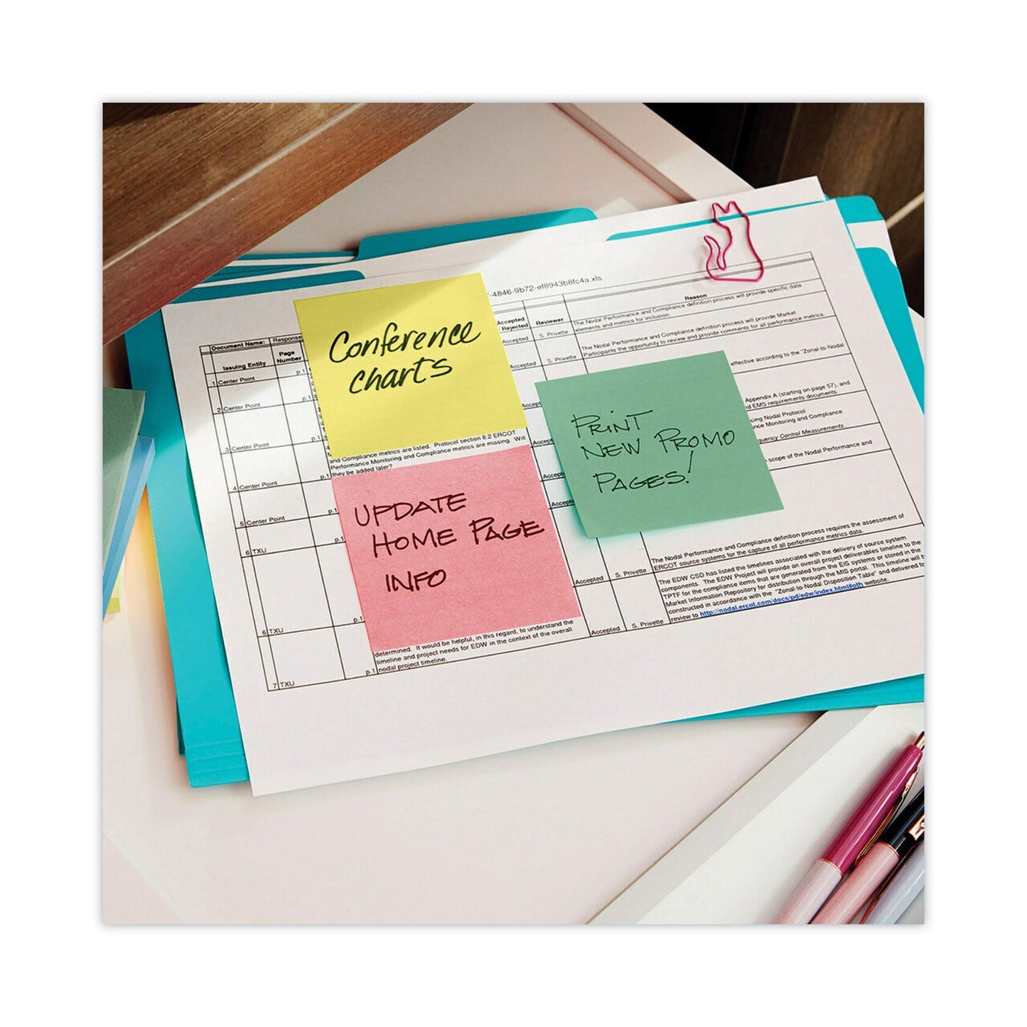 Post-it Original Pop-up Refill, Beachside Cafe Collection Alternating-Color Value Pack, 3" x 3", 100 Sheets/Pad, 12 Pads/Pack