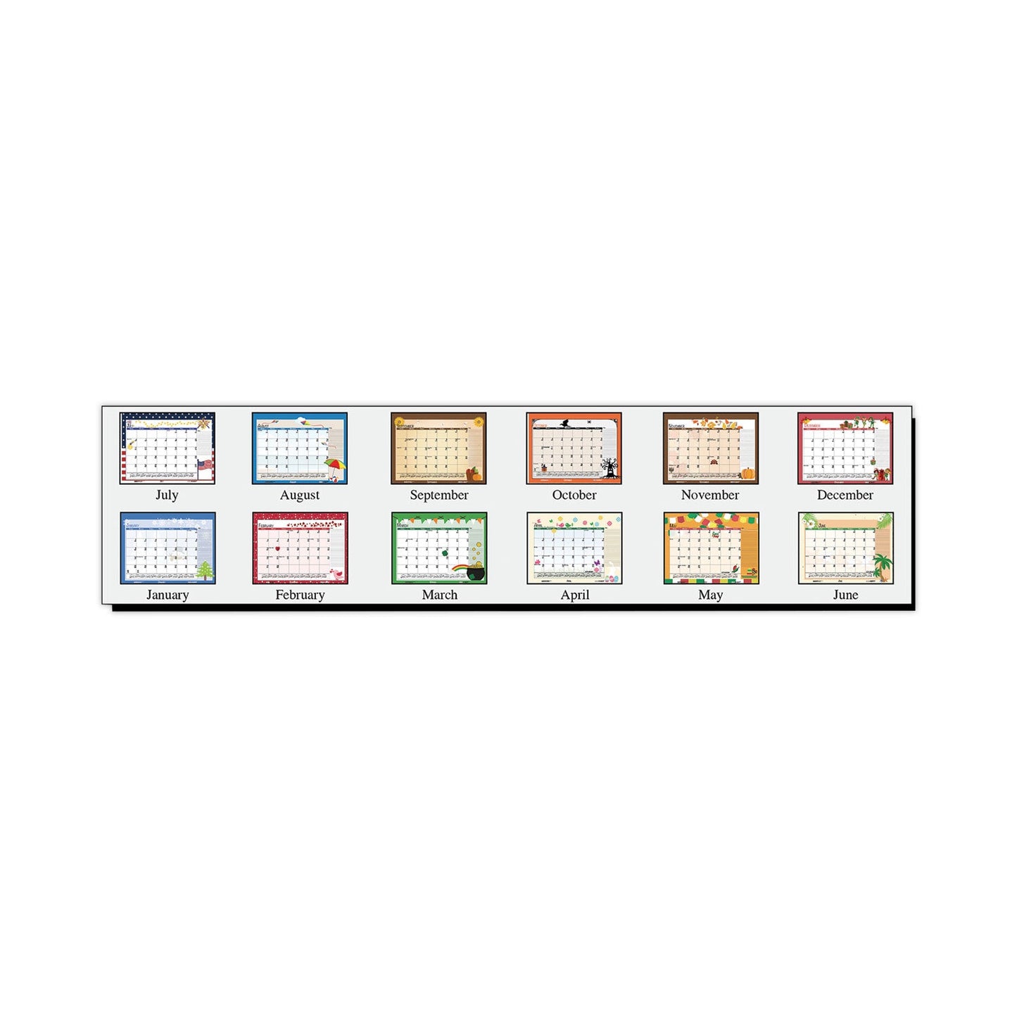 House of Doolittle Recycled Academic Year Desk Pad Calendar, Earthscapes Seasonal Artwork, 22 x 17, Black Binding, 12-Month (July-June): 2022-23
