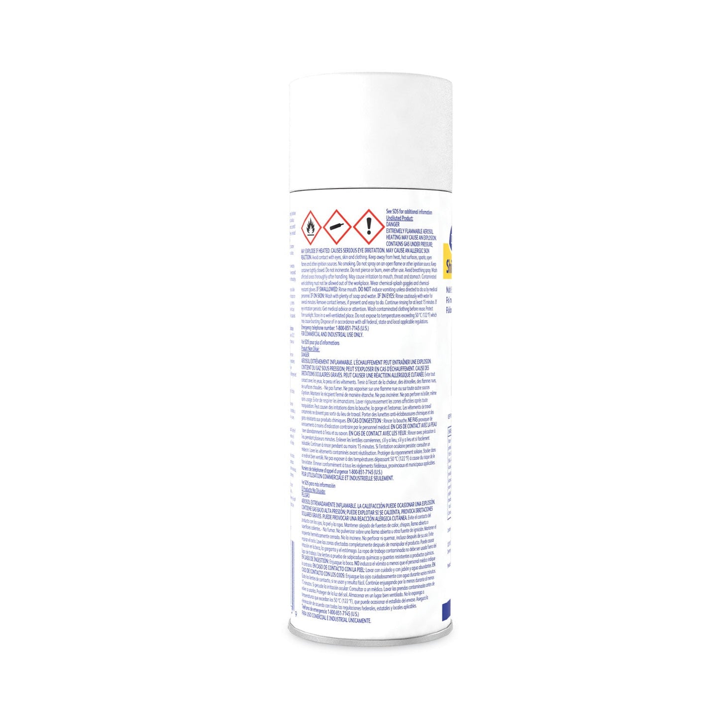 Diversey Shine-UpTM/MC Multi-Surface Foaming Polish, Lemon Scent, 15 oz Aerosol Spray, 12/Carton
