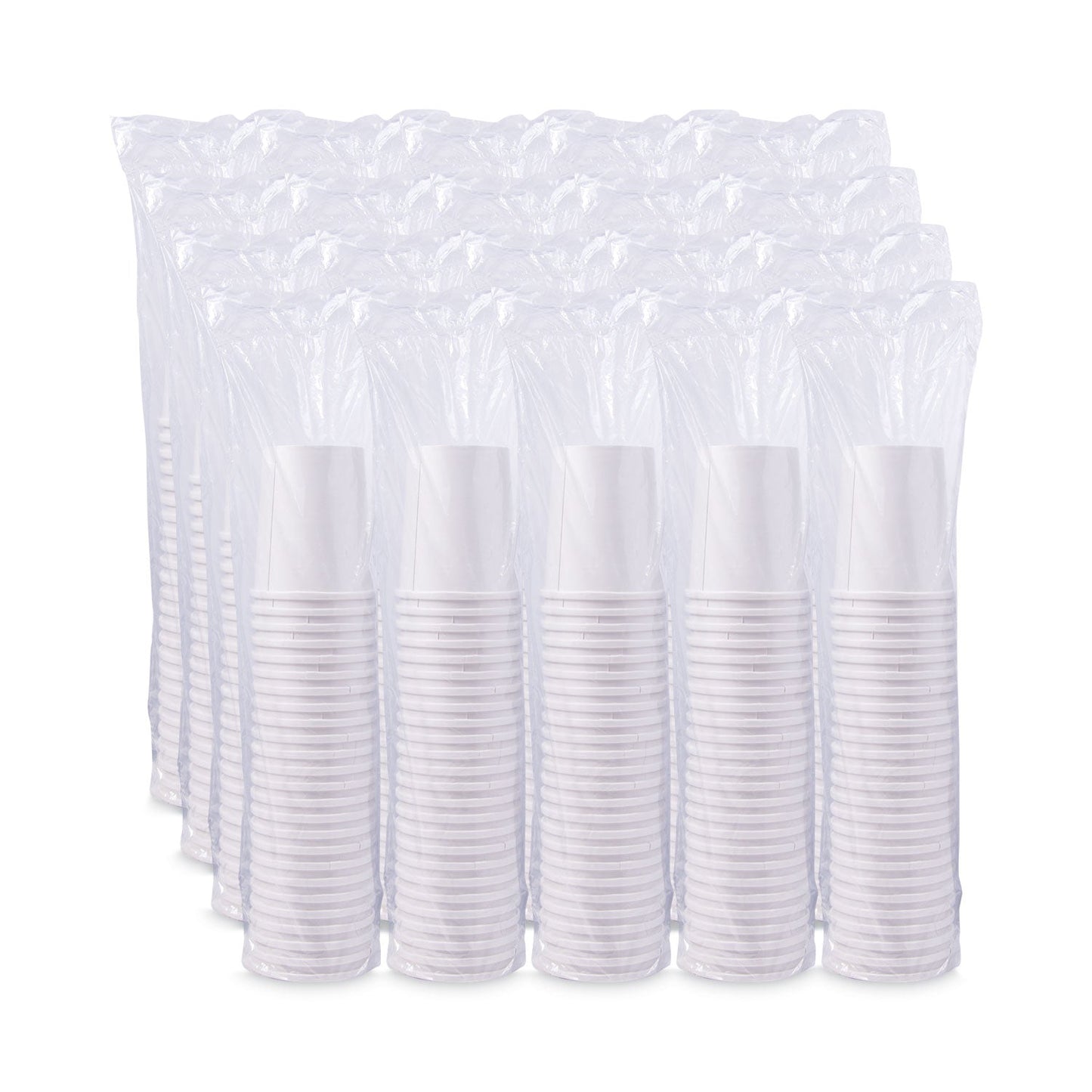 Dart Flexstyle Double Poly Paper Containers, 32 oz, White, Paper, 25/Pack, 20 Packs/Carton