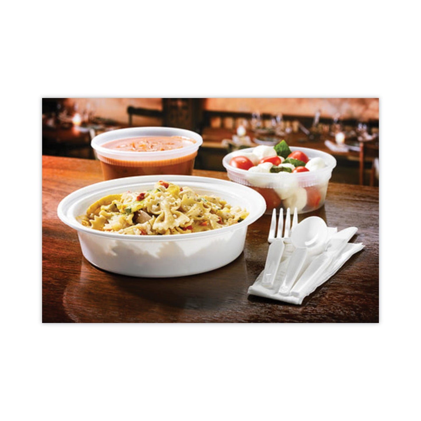 Pactiv Evergreen Newspring VERSAtainer Microwavable Containers, 24 oz, 7 x 7 x 2.38, White/Clear, Plastic, 150/Carton