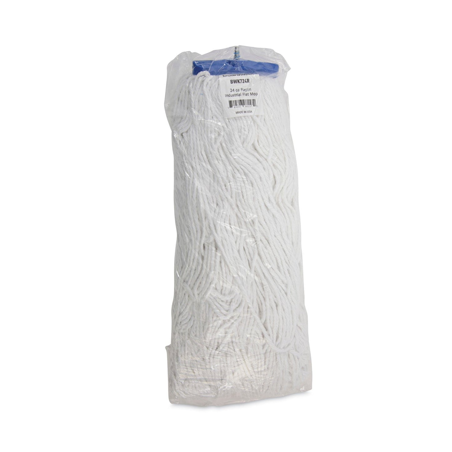 Boardwalk Cut-End Lie-Flat Wet Mop Head, Rayon, 24oz, White