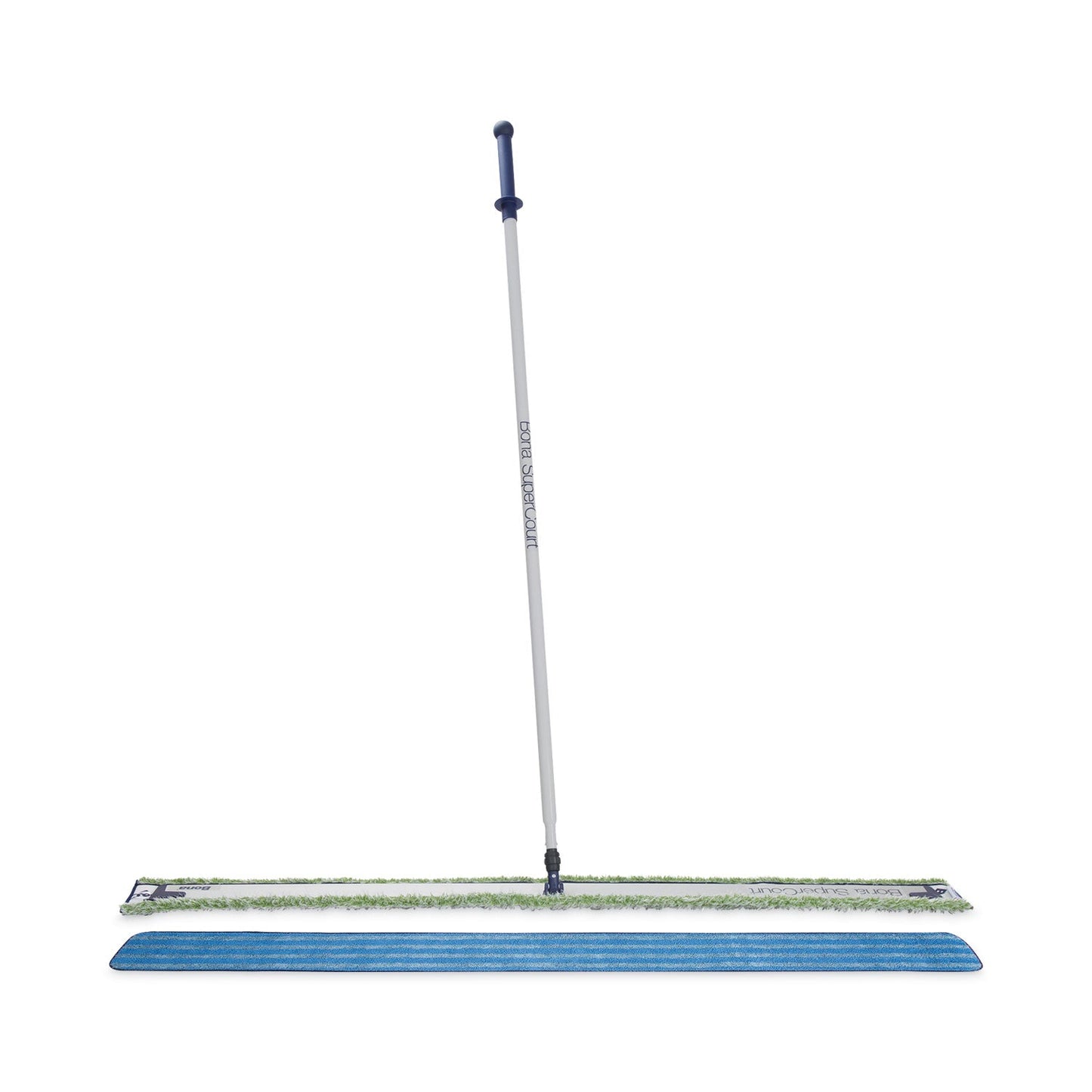 Bona SuperCourt Athletic Floor Care System, 60" Wide Microfiber Head, 66" Silver/Blue Aluminum Handle