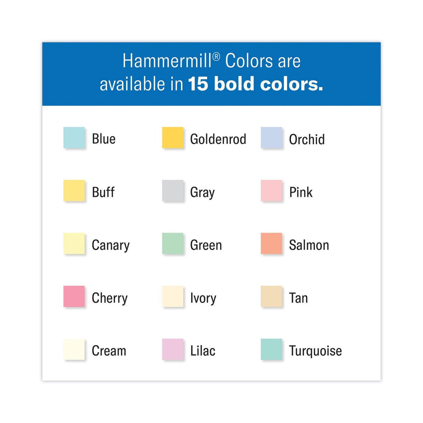 Hammermill Colors Print Paper, 20 lb Bond Weight, 8.5 x 11, Blue, 500/Ream
