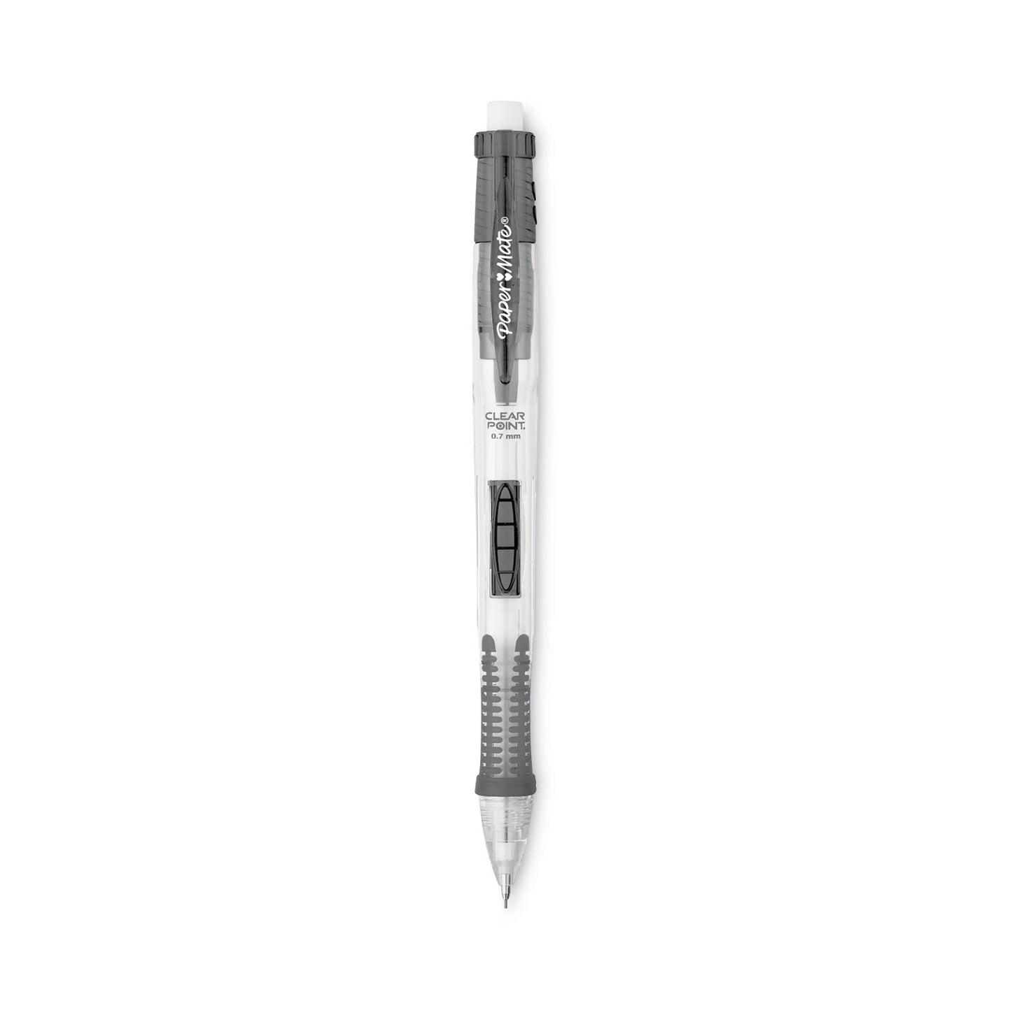 Paper Mate Clear Point Mechanical Pencil, 0.7 mm, HB (#2), Black Lead, Assorted Barrel Colors, 10/Pack