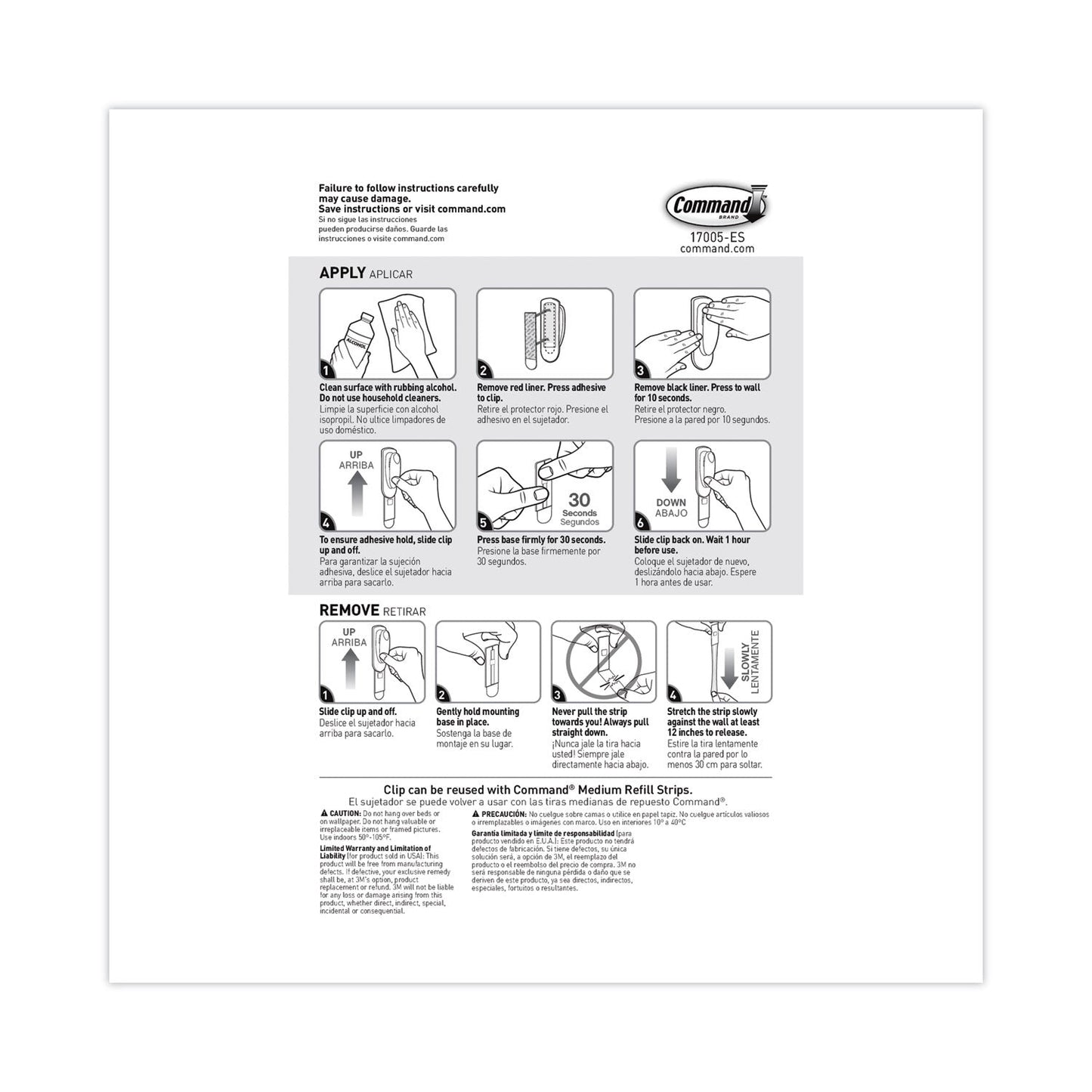 Command Spring Hook, 1 1/8w x 3/4d x 3h, White, 1 Hook/Pack