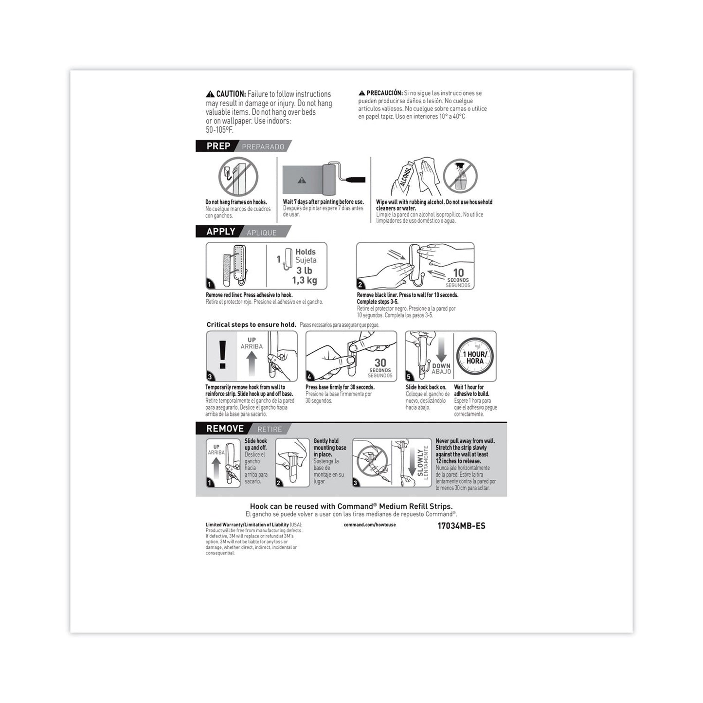 Command Decorative Hooks, Medium, Matte Black, 2 Hook and 4 Strips/Pack