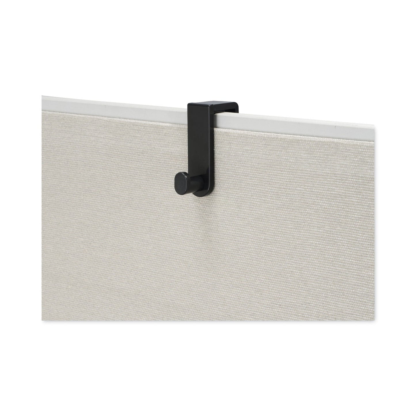 Safco Plastic Coat Hook, 1 Hook, 1 3/4 x 5 1/4 x 4, Black