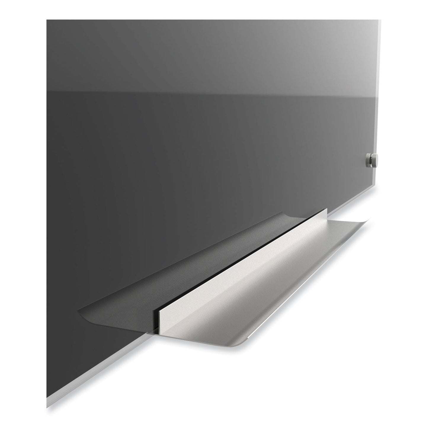 U Brands Black Glass Dry Erase Board, 70 x 47