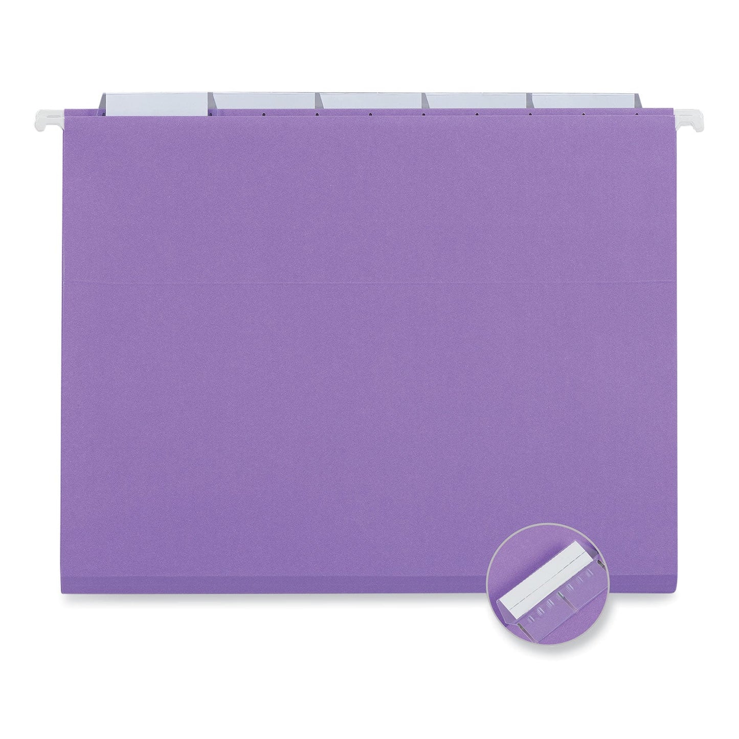Universal Deluxe Bright Color Hanging File Folders, Letter Size, 1/5-Cut Tabs, Violet, 25/Box