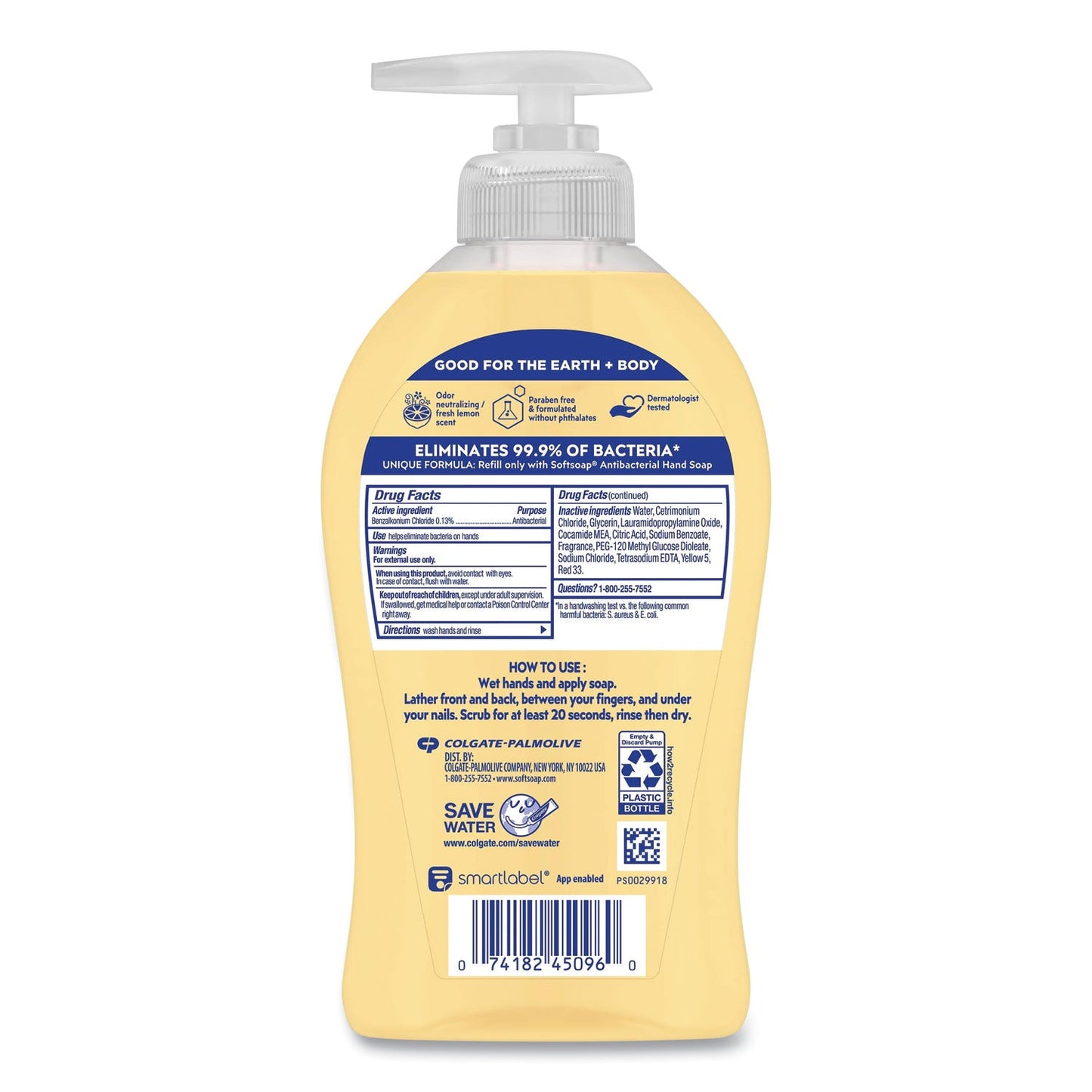 Softsoap Antibacterial Hand Soap, Citrus, 11.25 oz Pump Bottle