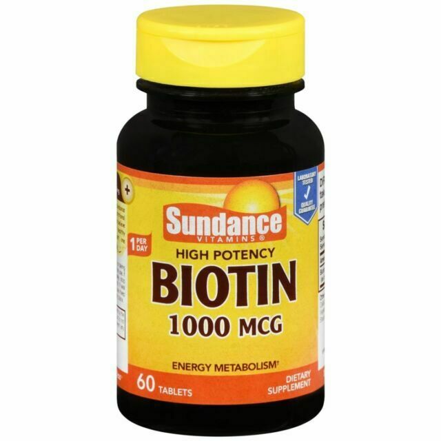 Sundance Vitamins 1000 Mcg High Potency Biotin 60 Tablets