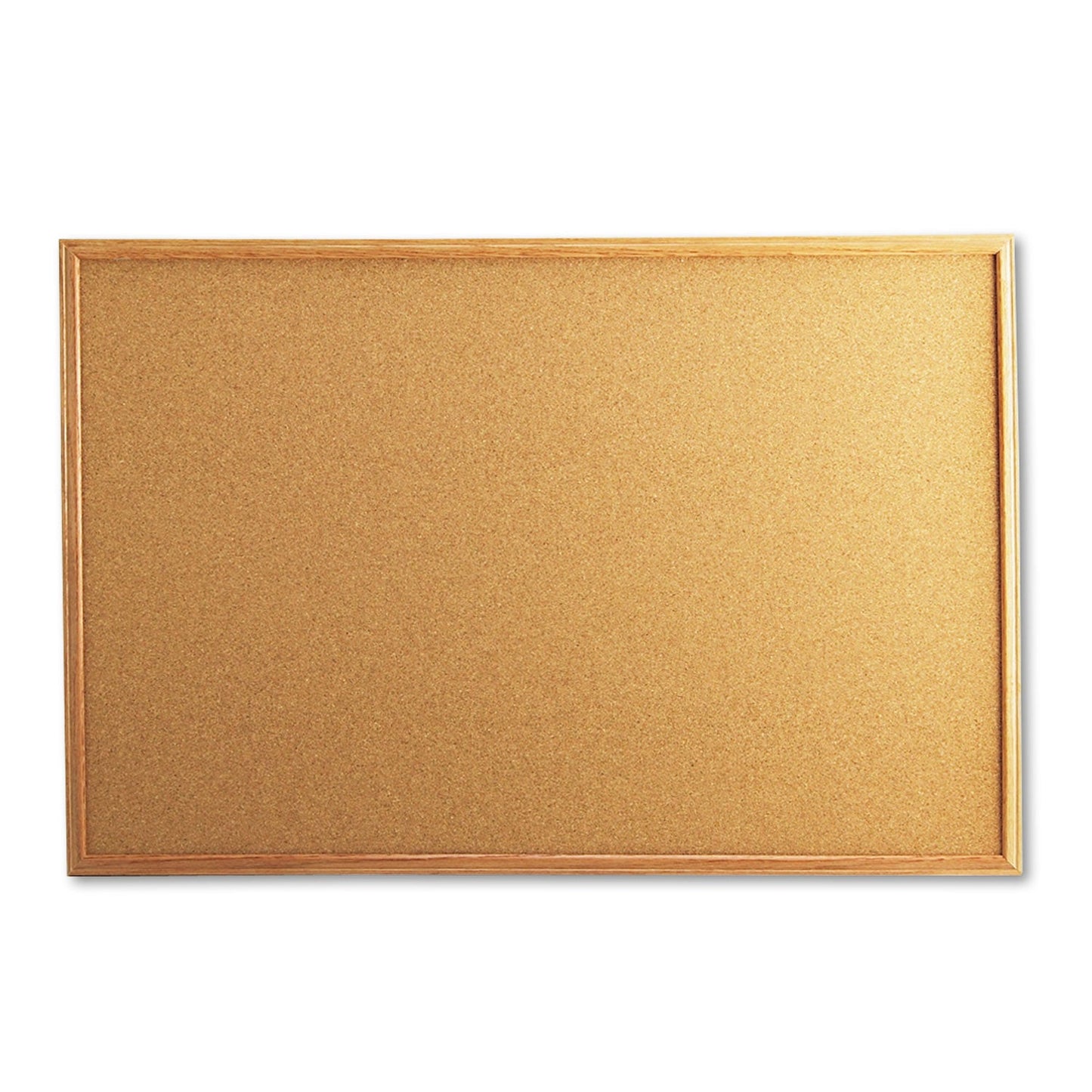 Universal Cork Board with Oak Style Frame, 36 x 24, Natural, Oak-Finished Frame