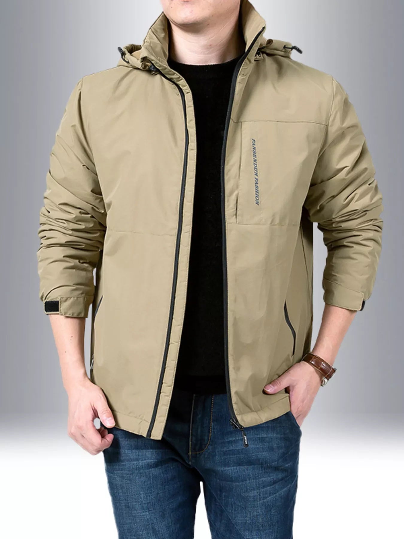 Men's Plus Size Lightweight Zip Up Jacket