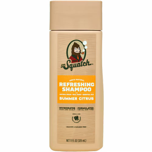 DR. SQUATCH Men's Natural Shampoo Summer Citrus 11oz - New