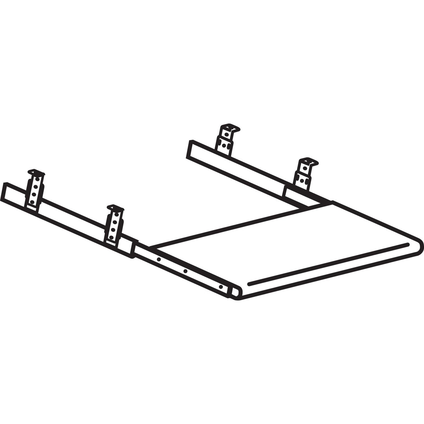 HON Slide-Away Keyboard Platform, Laminate, 21.5w x 10d, Harvest