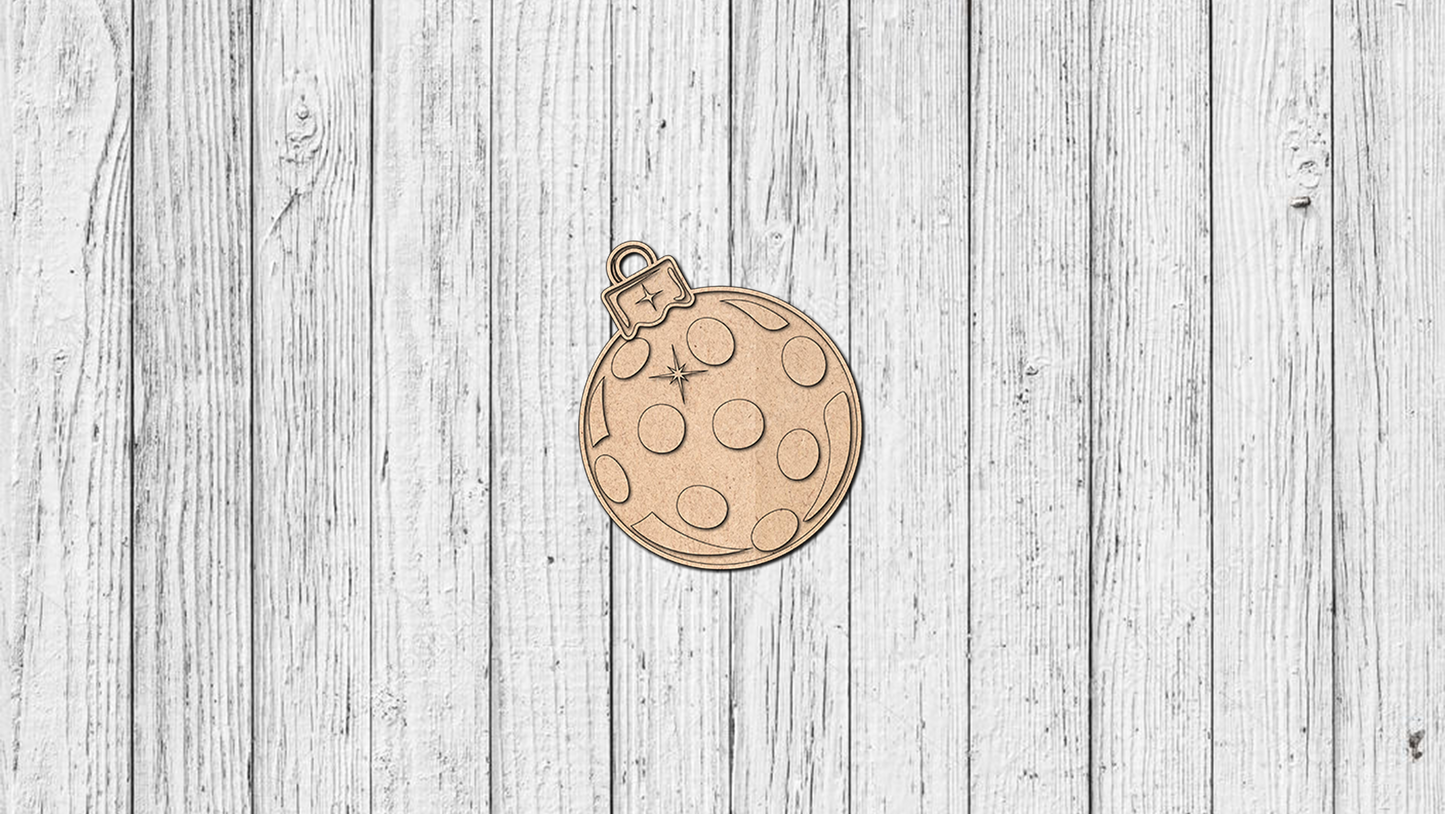 Interchangeable Welcome Porch Leaner - Ornament Ball - Unfinished Accent