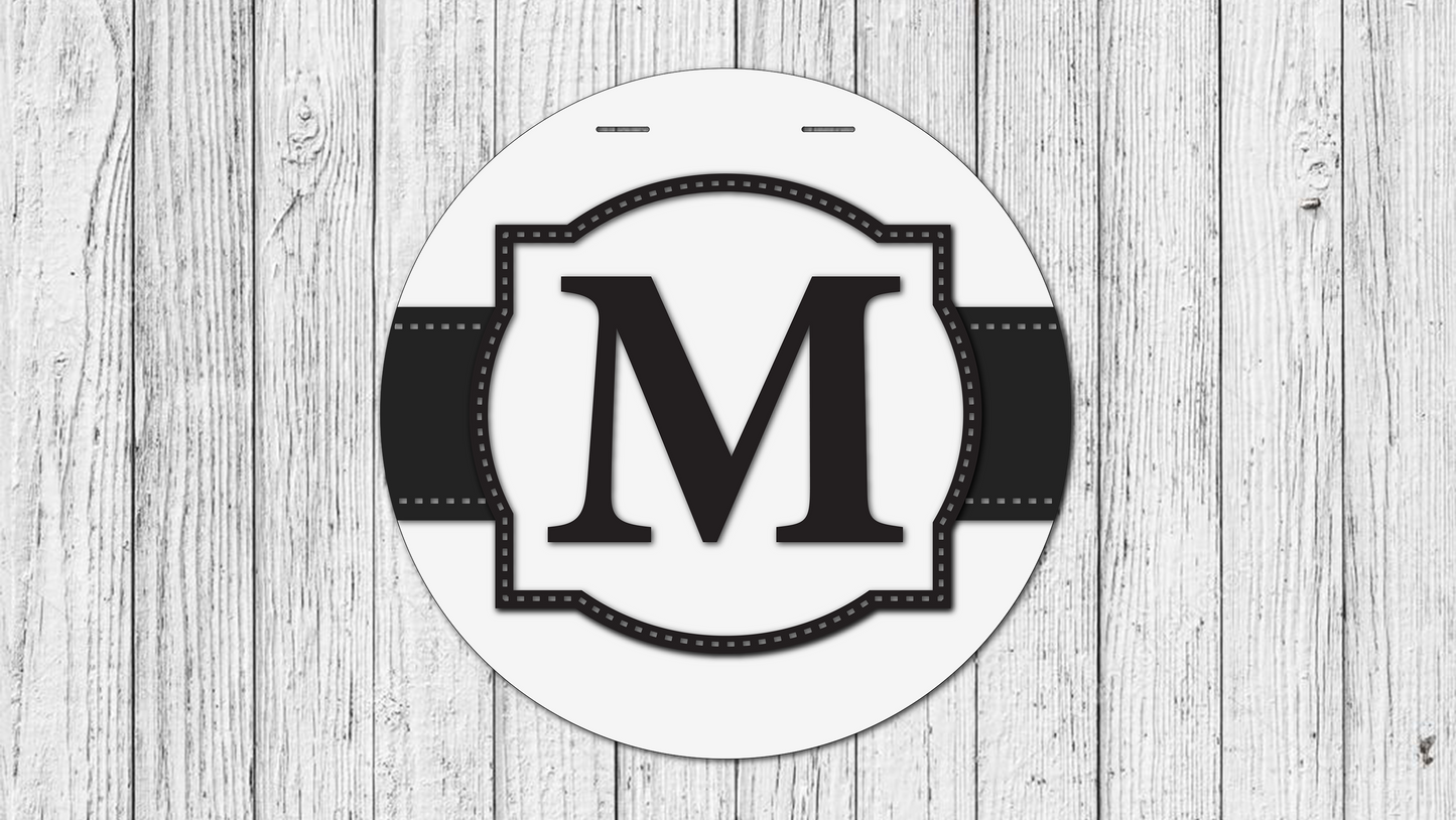 Monogram Frame and Banner Door Hanger - Finished