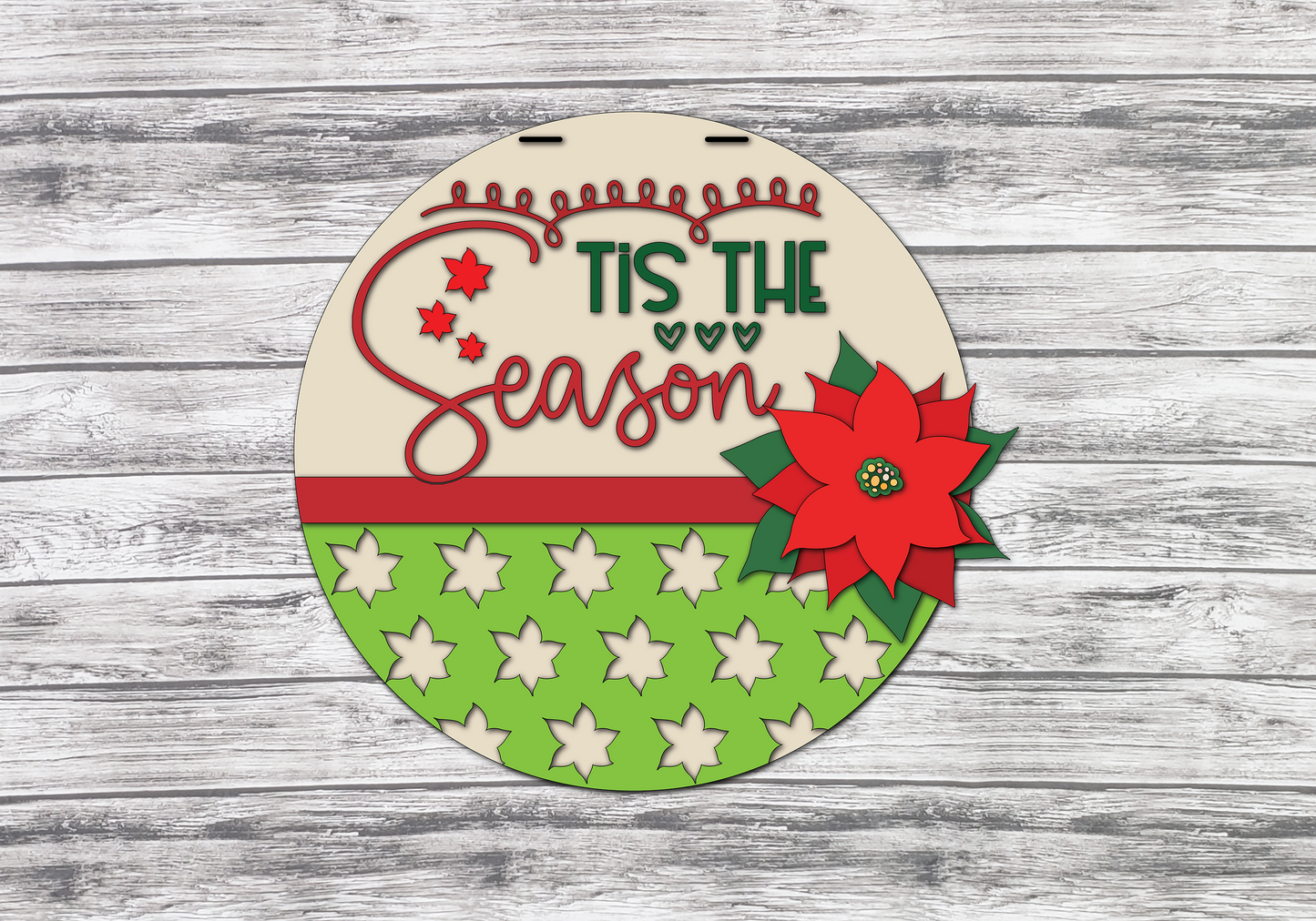 Tis The Season Christmas Door Hanger DIY Unfinished Kit