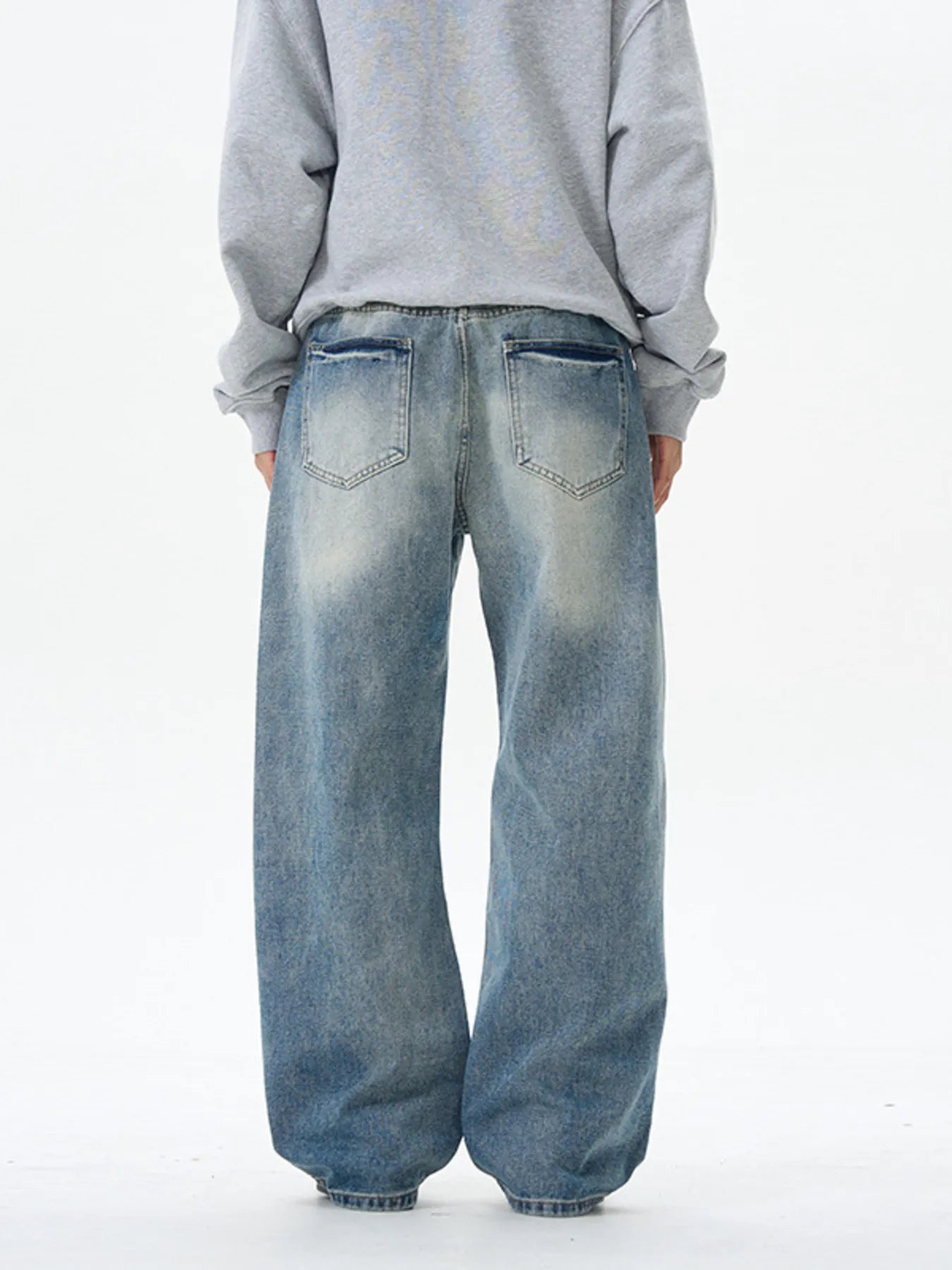 Men's Wash Wide Leg Jeans
