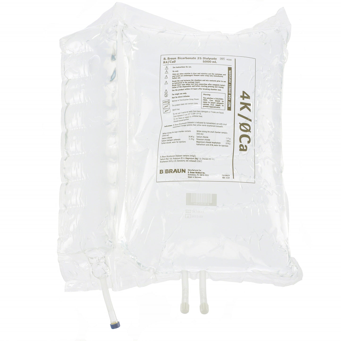 Bicarbonate Hemodialysis Solution (4 mEq/L), 2 x 5000 mL Bags