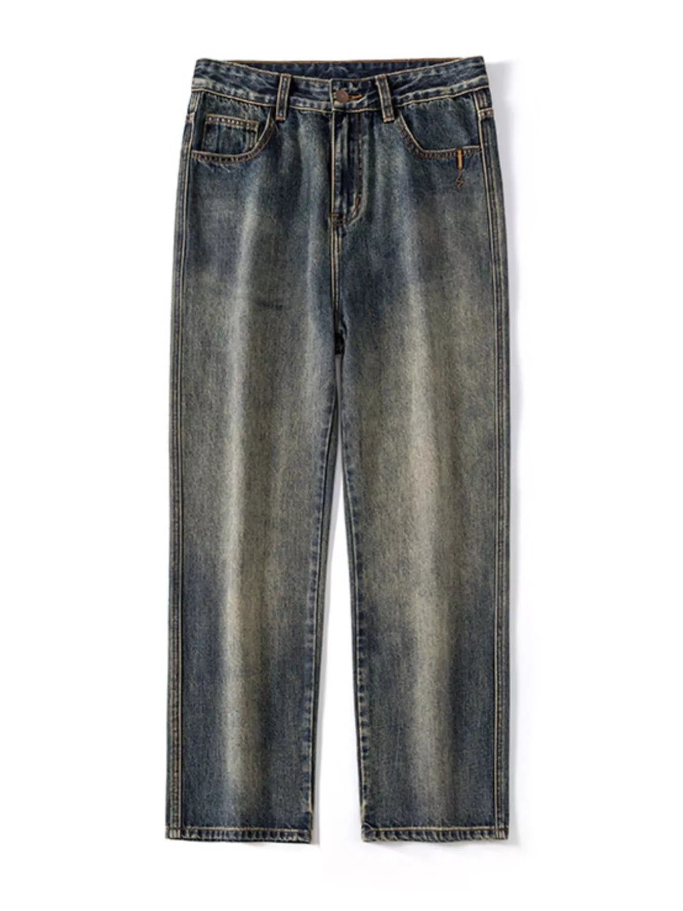 Men's Vintage Wash Wide Leg Jeans