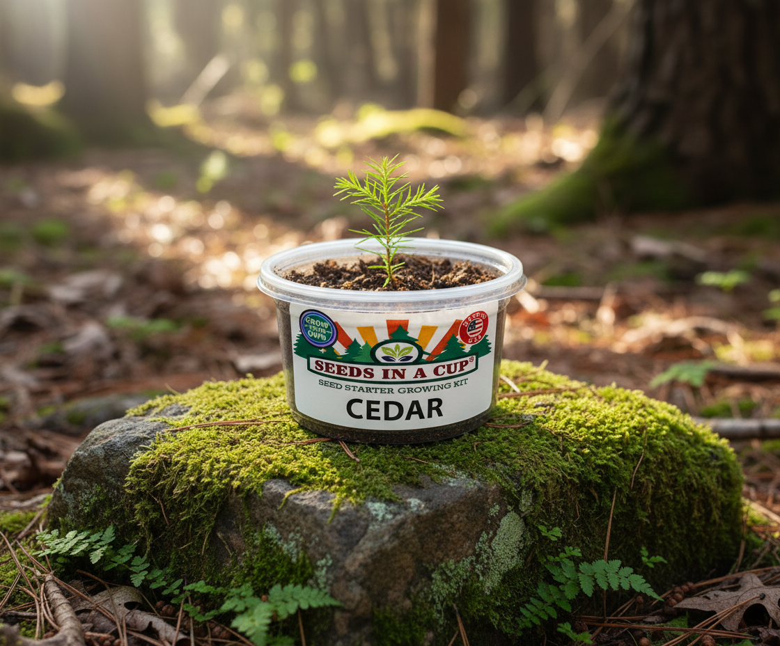 Cedar Tree Grow Kit | Grow Cedar Tree from Seed | Seeds In A Cup®