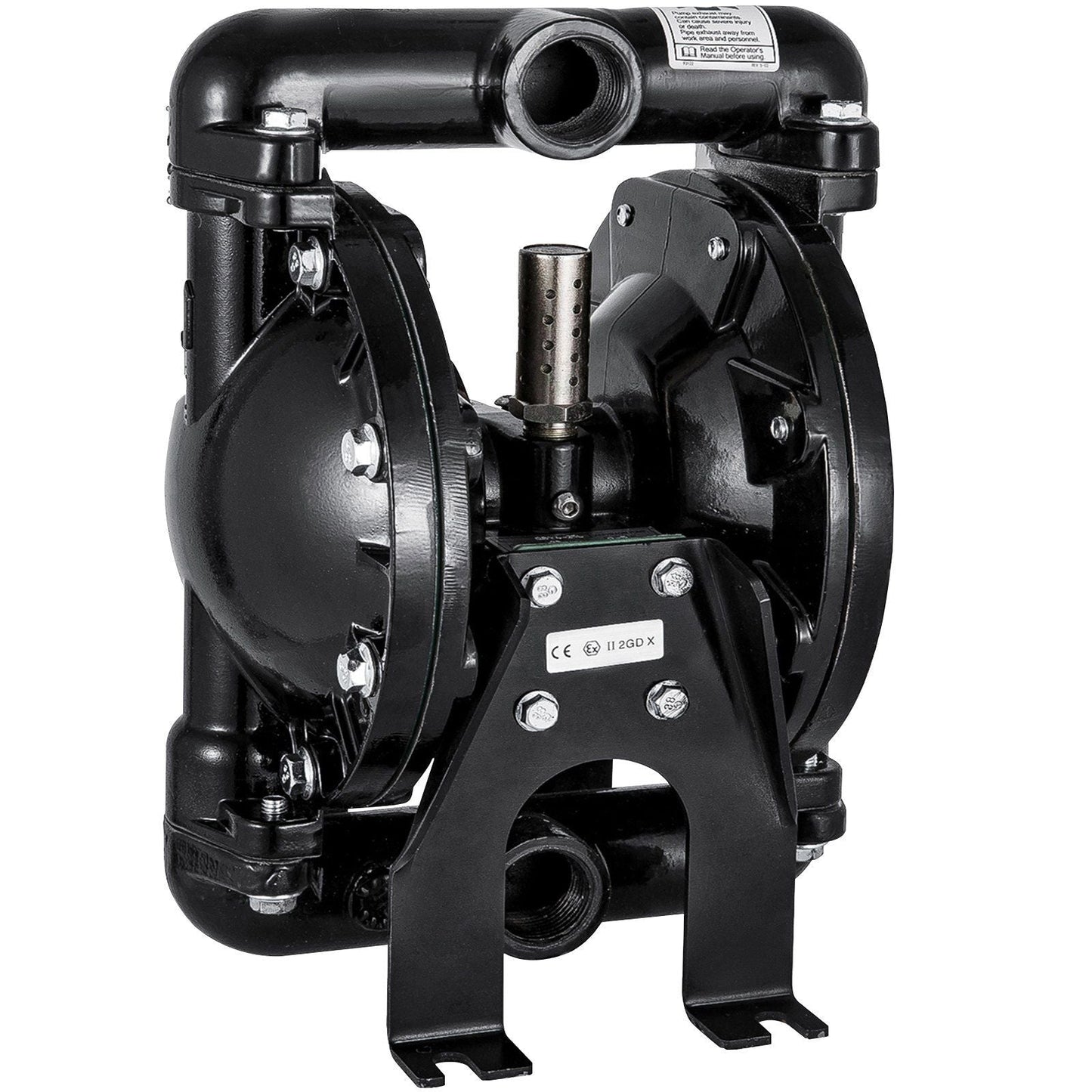Air-Operated Double Diaphragm Pump 1 inch Inlet Outlet Aluminum 35 GPM Max 120PSI for Industrial Use, QBY4-25LF46-1inch-35