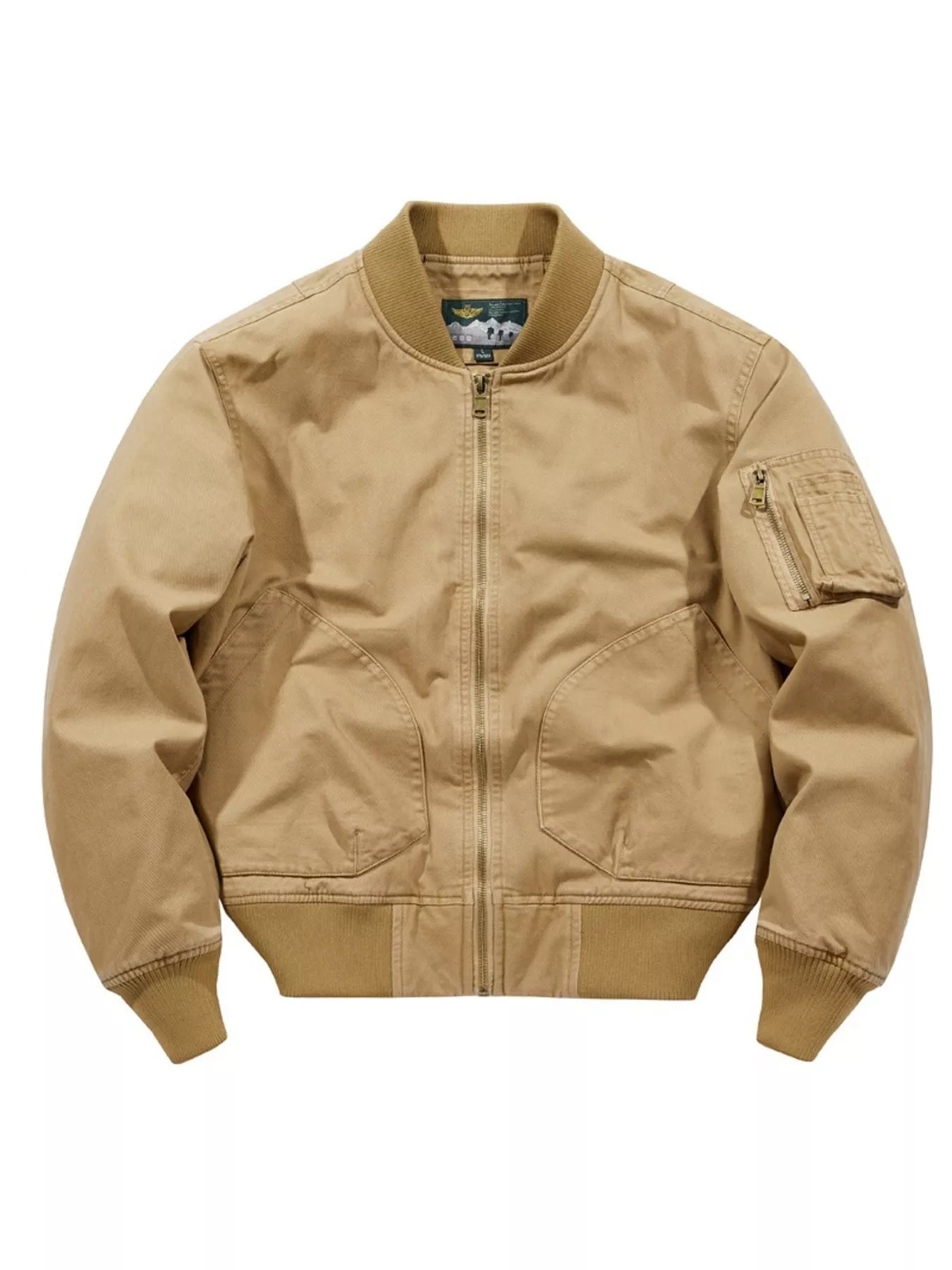 Men's Plus Size Zip Up Classic Bomber Jacket