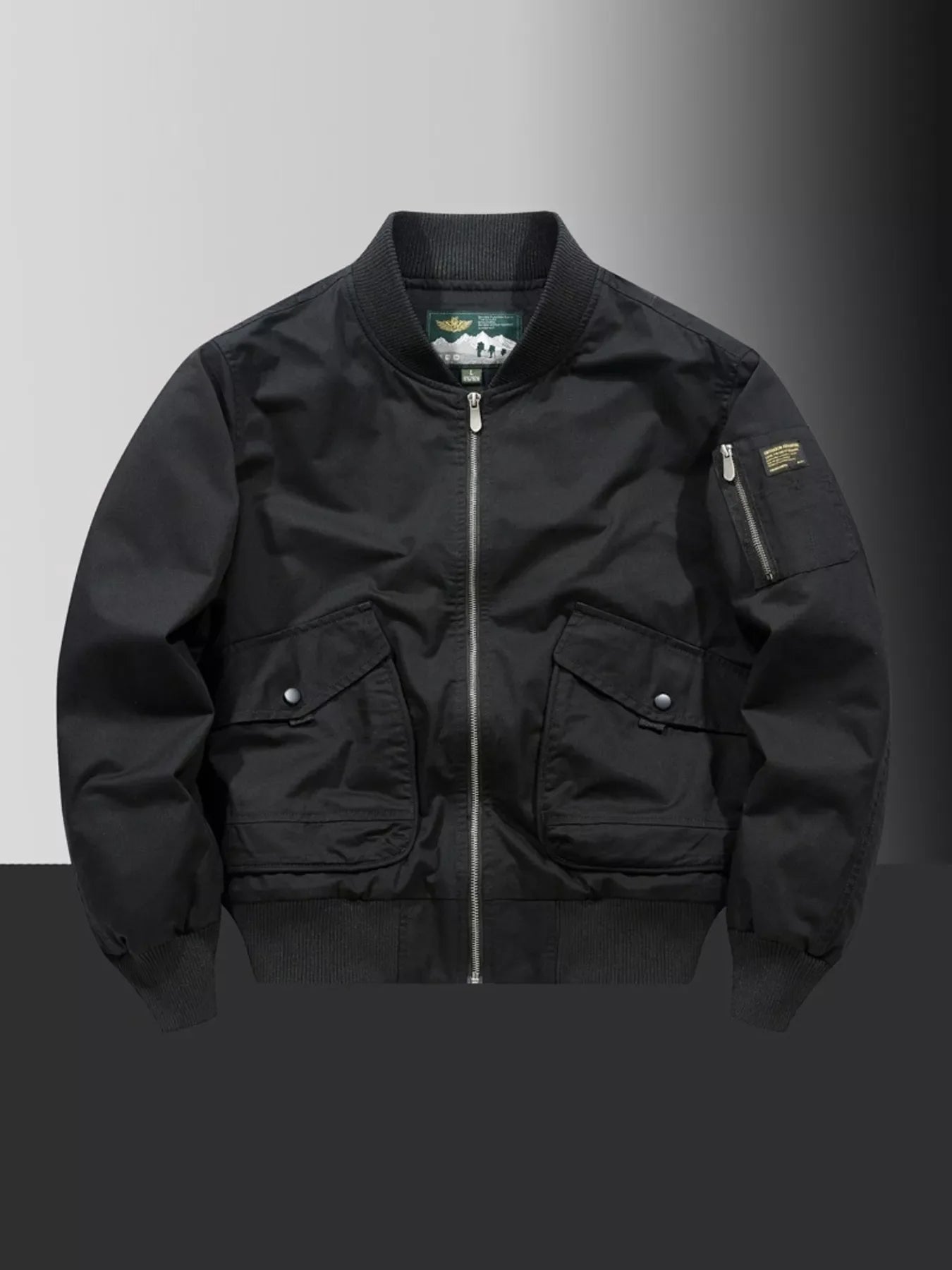 Men's Plus Size Zip Up Bomber Jacket