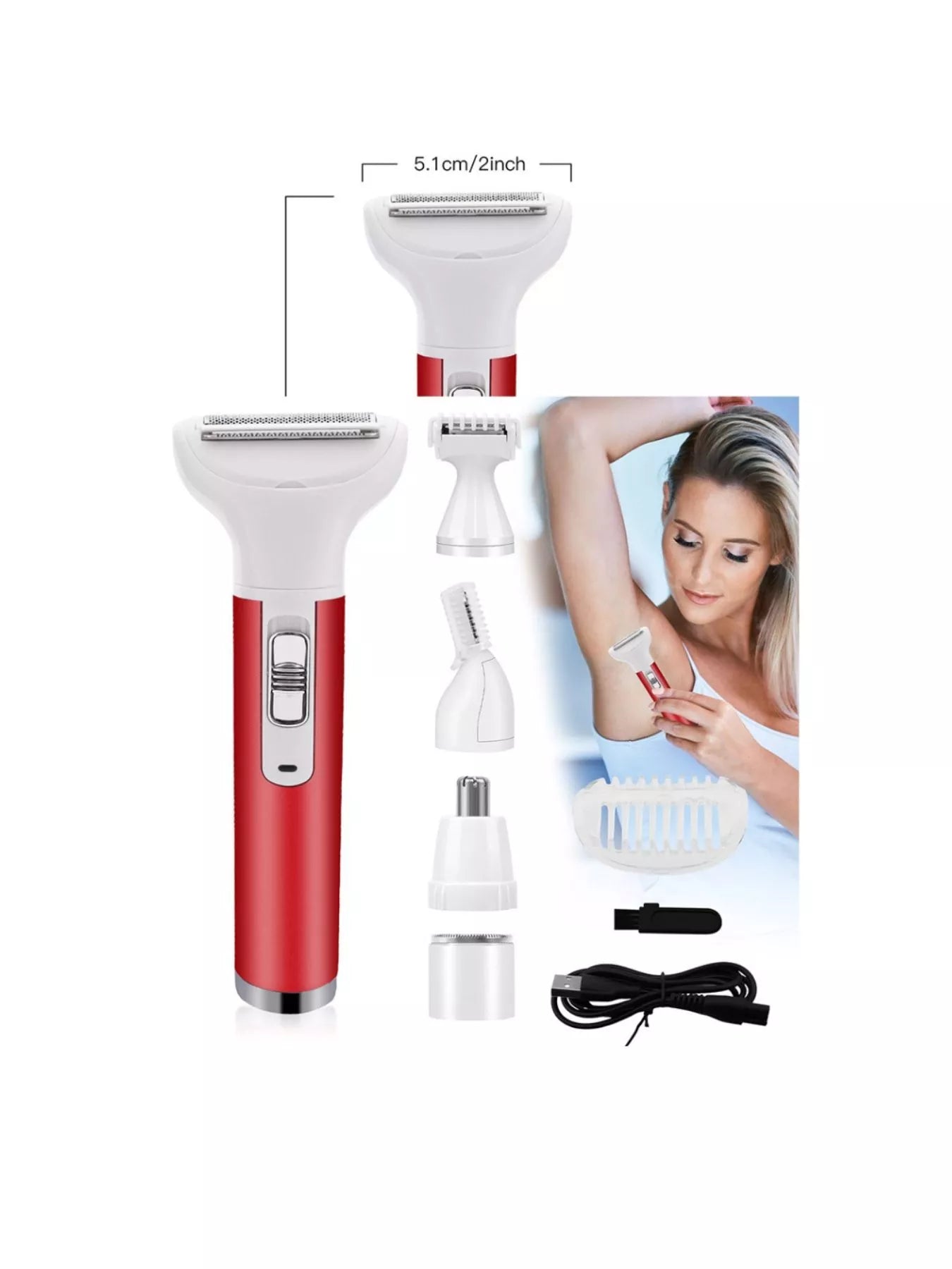 5-in-1 Rechargeable Painless Hair Removal Epilator