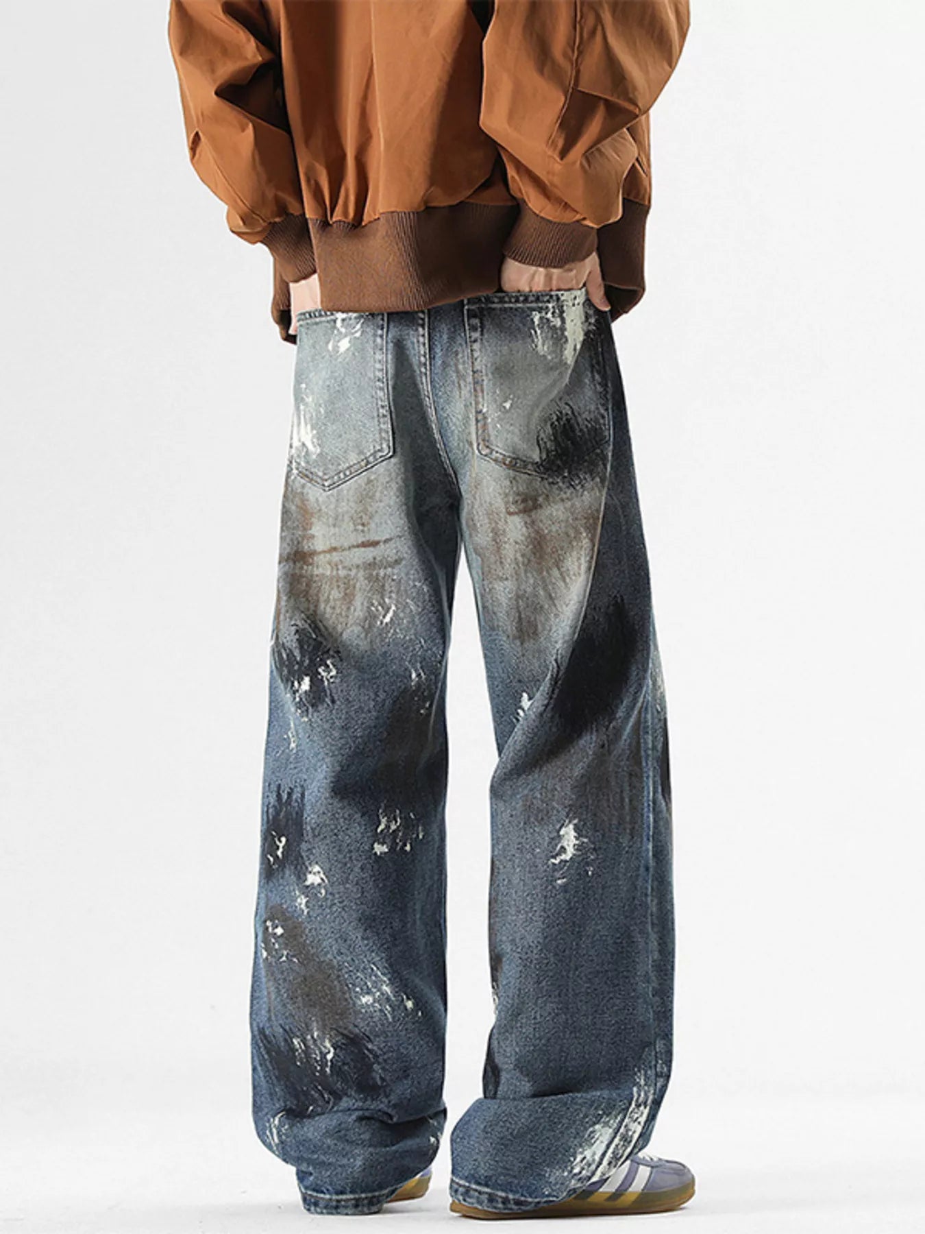 Men's Full Size Wide Leg Jeans Plus Size